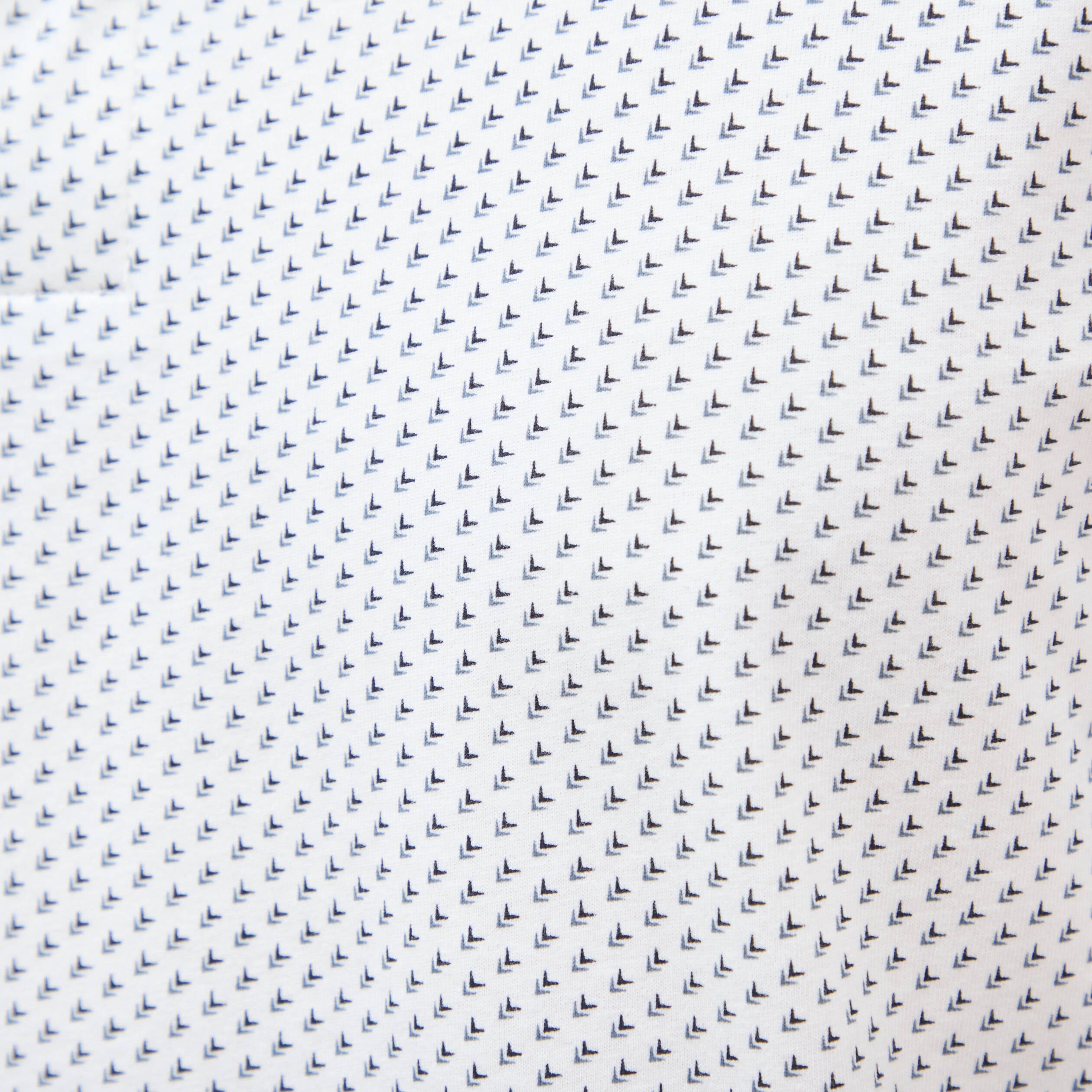 Polo cintr&eacute; en coton manches courtes blanc homme