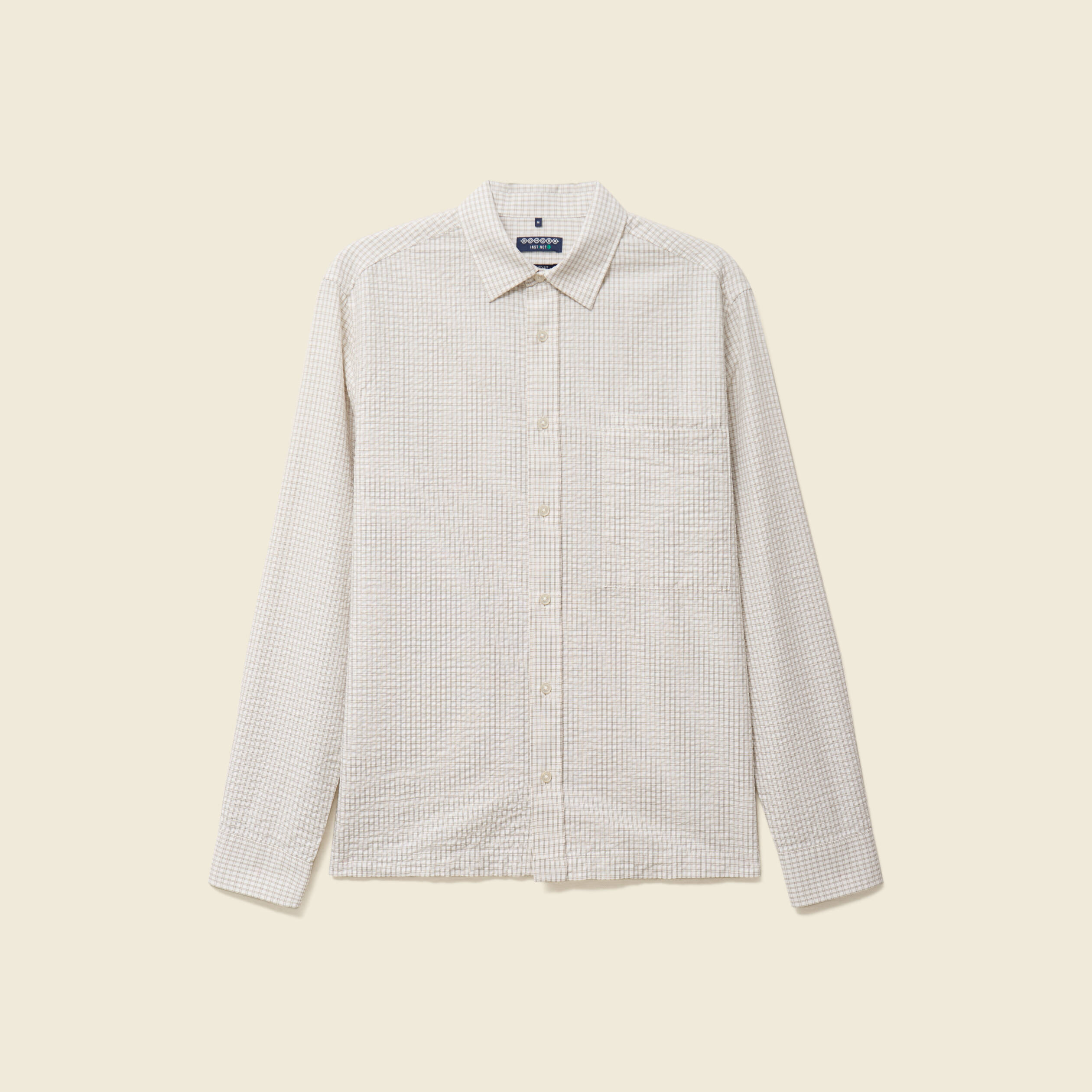 Chemise boyfriend en coton ecru homme