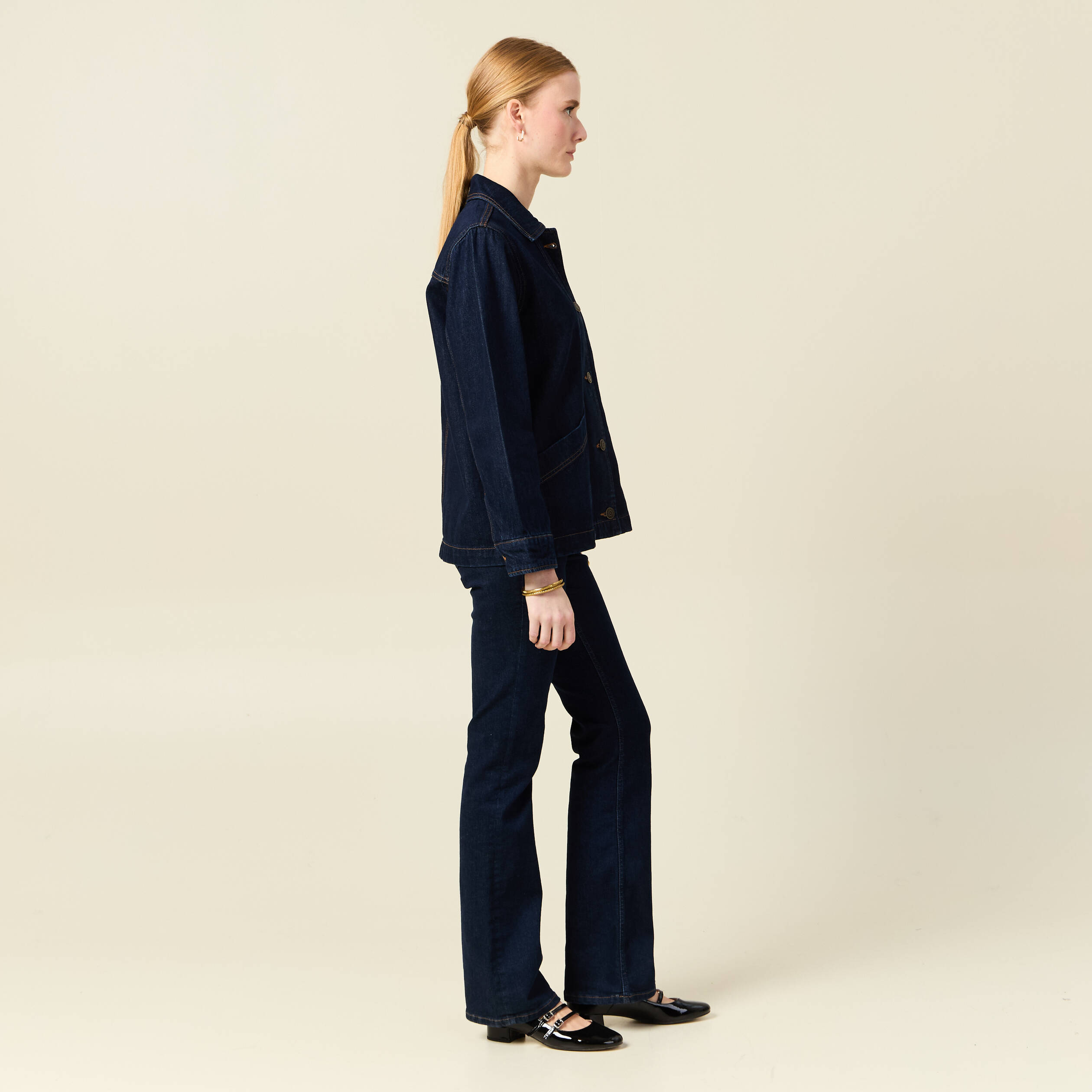 blouson surchemise en jean denim brut femme Blouson surchemise en jean denim brut femme