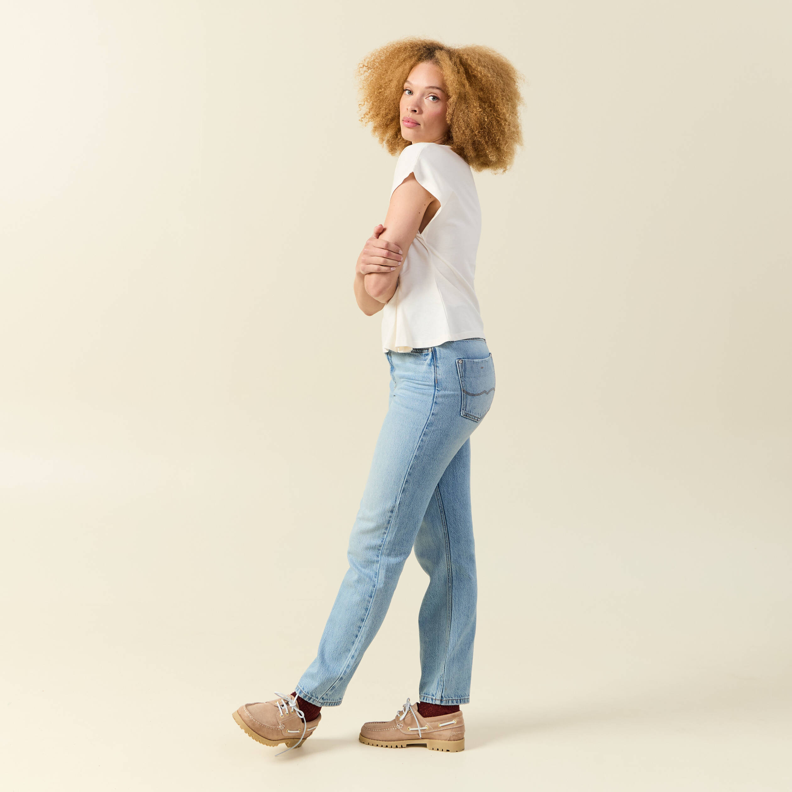 t shirt manches courtes creme femme T-shirt manches courtes creme femme