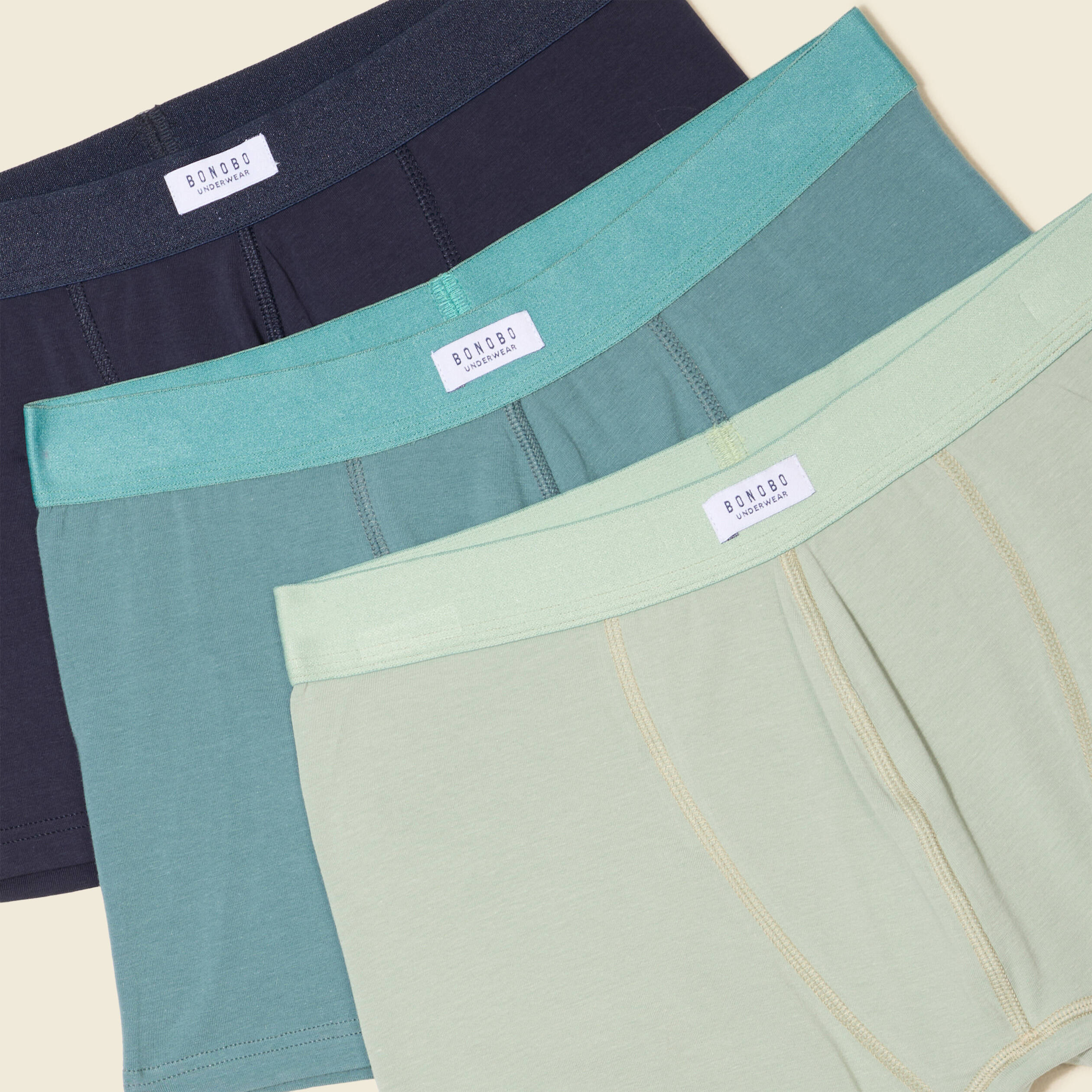 lot 3 boxers vert fonce homme Lot 3 boxers vert foncé homme