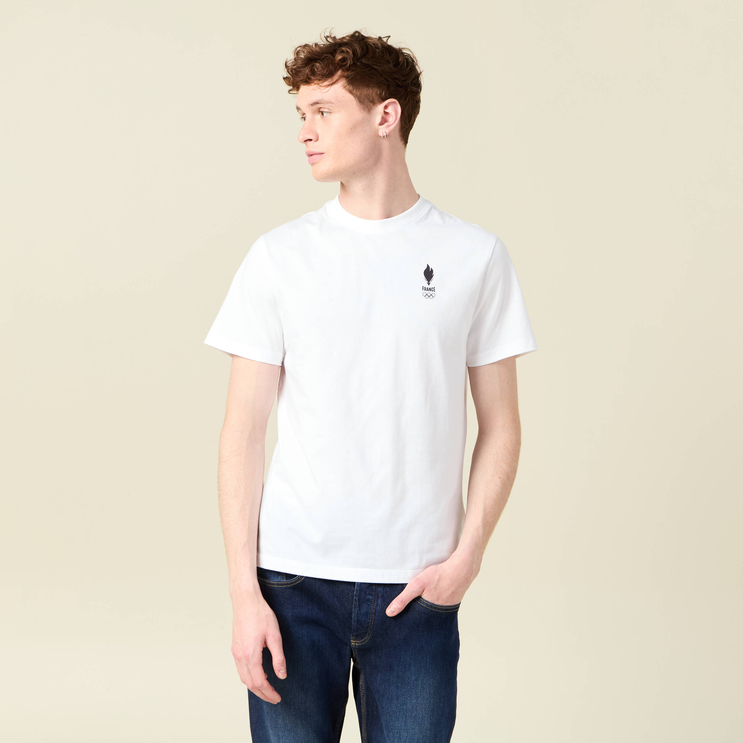 t shirt manches courtes blanc homme T-shirt manches courtes blanc homme