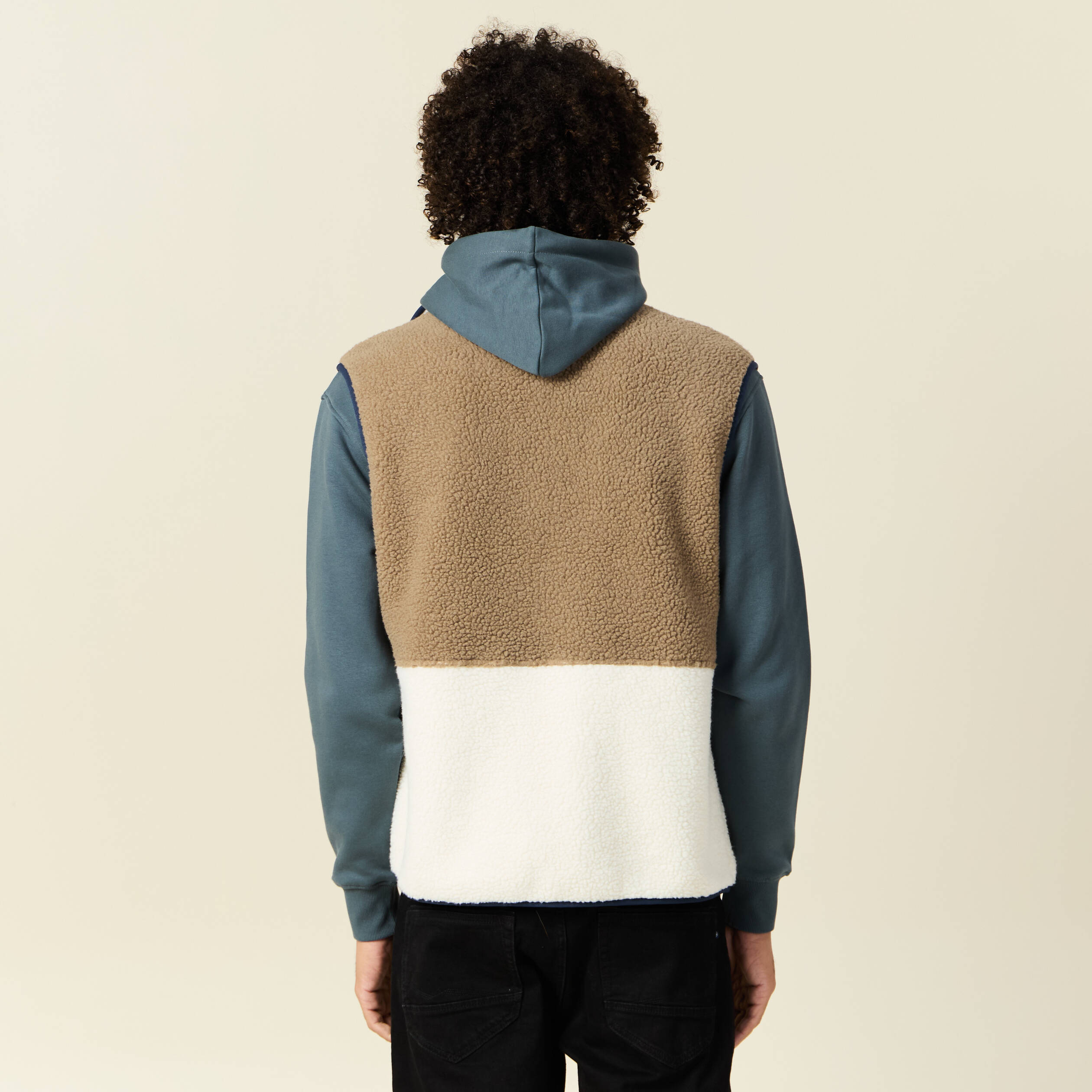 gilet sans manches zippe marron homme Gilet sans manches zippé marron homme