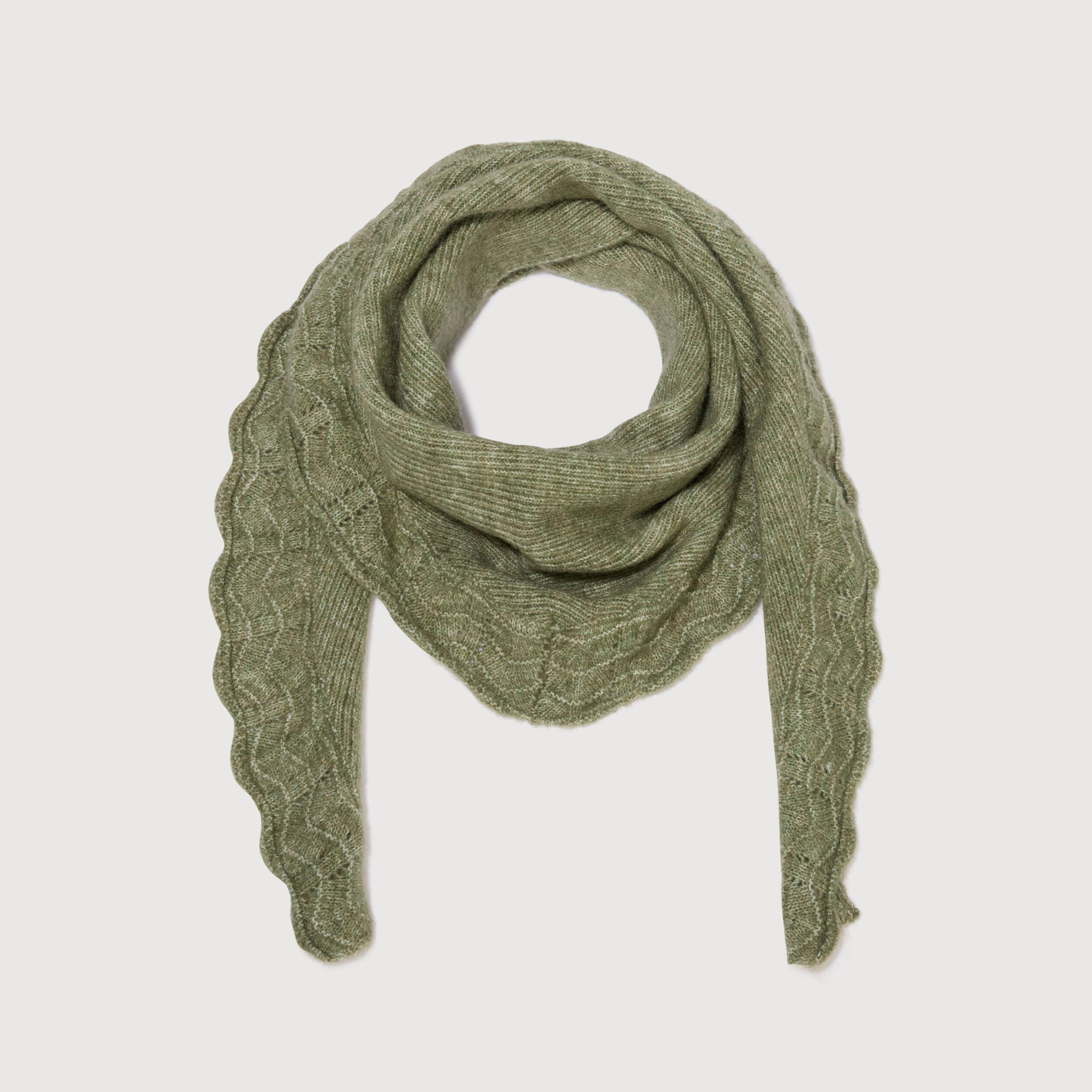 &Eacute;charpe vert kaki femme