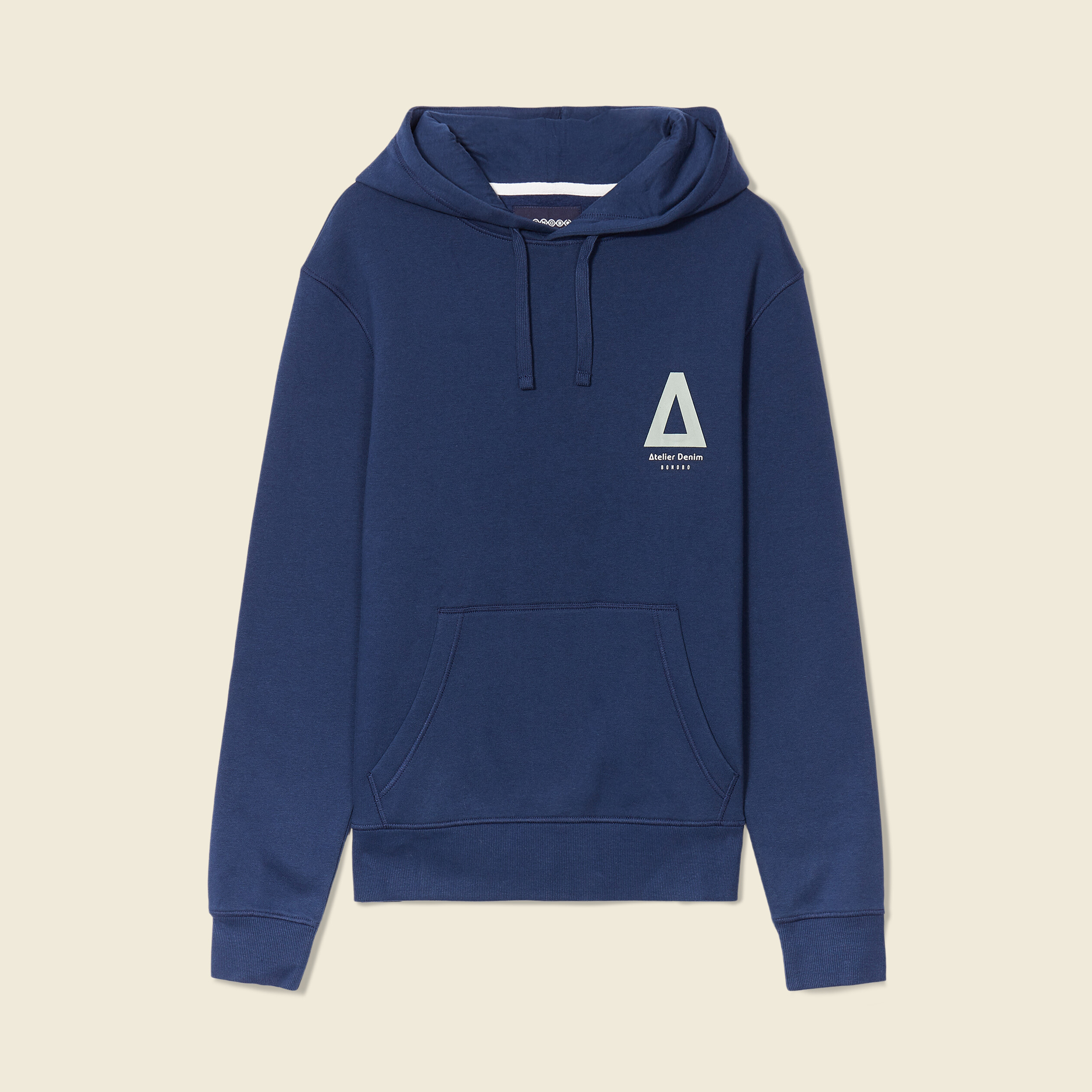 Sweat à capuche bleu marine homme