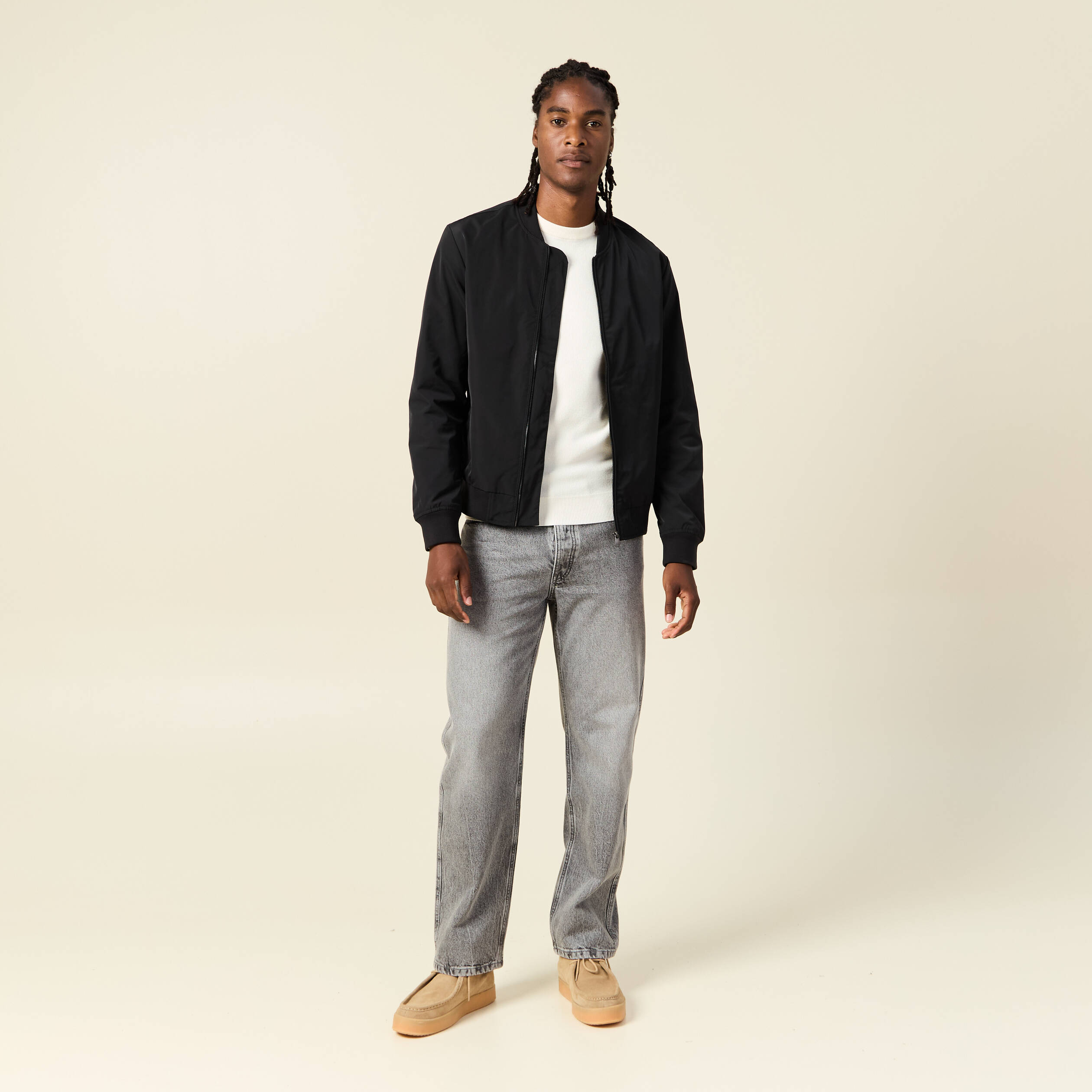 jeans relax 5 poches denim gris homme Jeans relax 5 poches denim gris homme