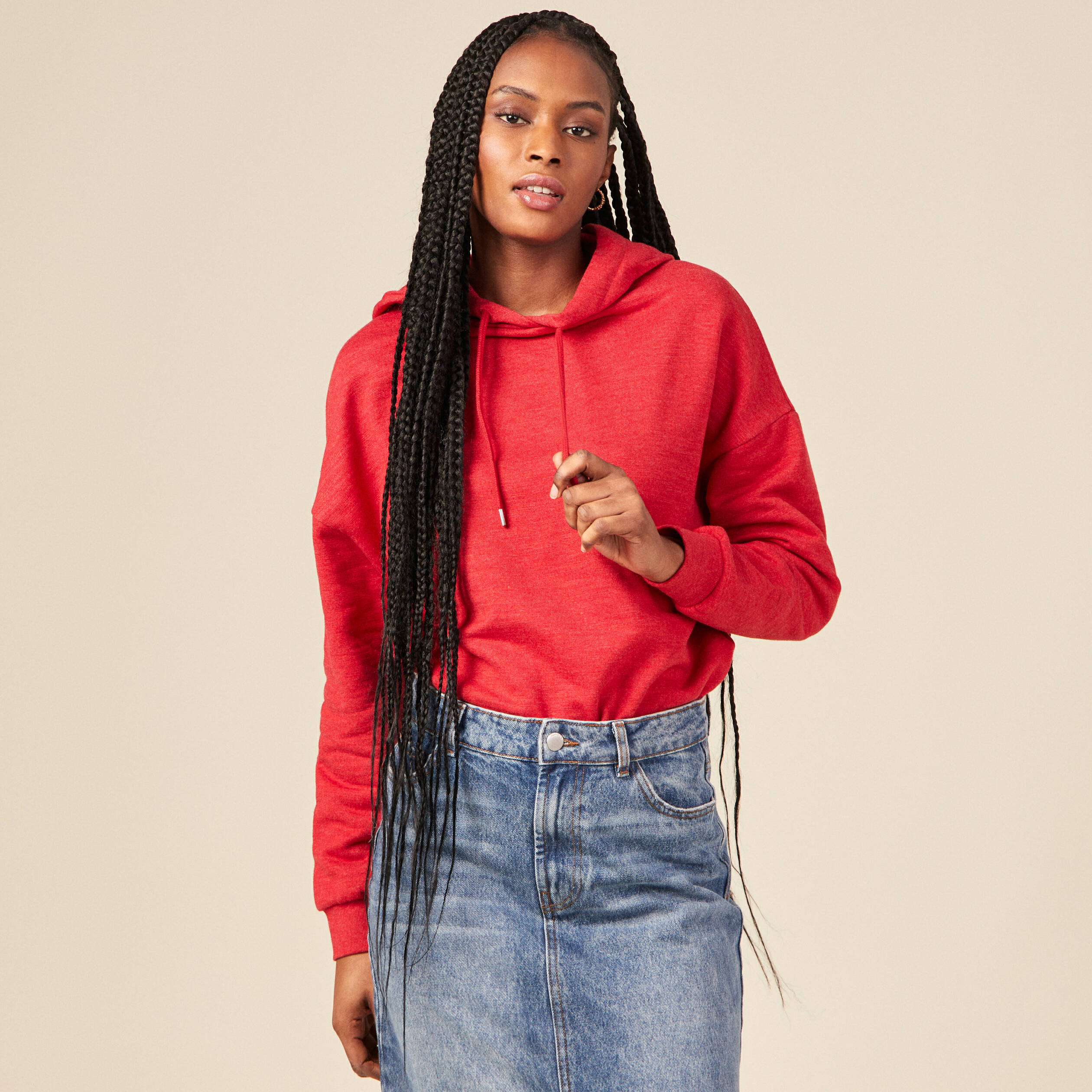 Hoodie rouge femme clearance