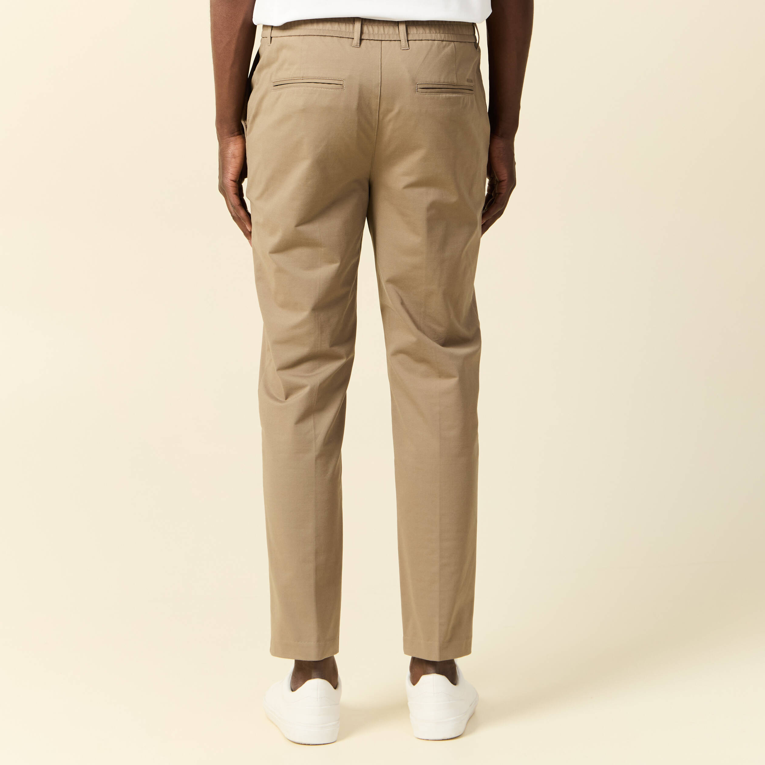 pantalon chino stretch taupe homme Pantalon chino stretch taupe homme