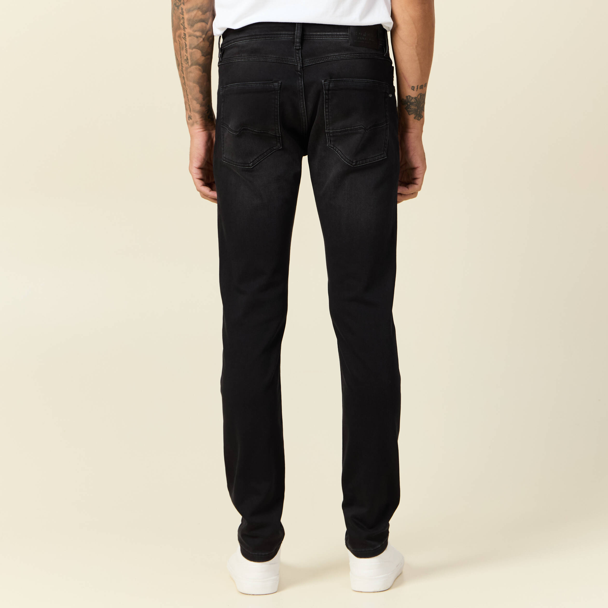 Jeans slim 5 poches denim snow noir homme