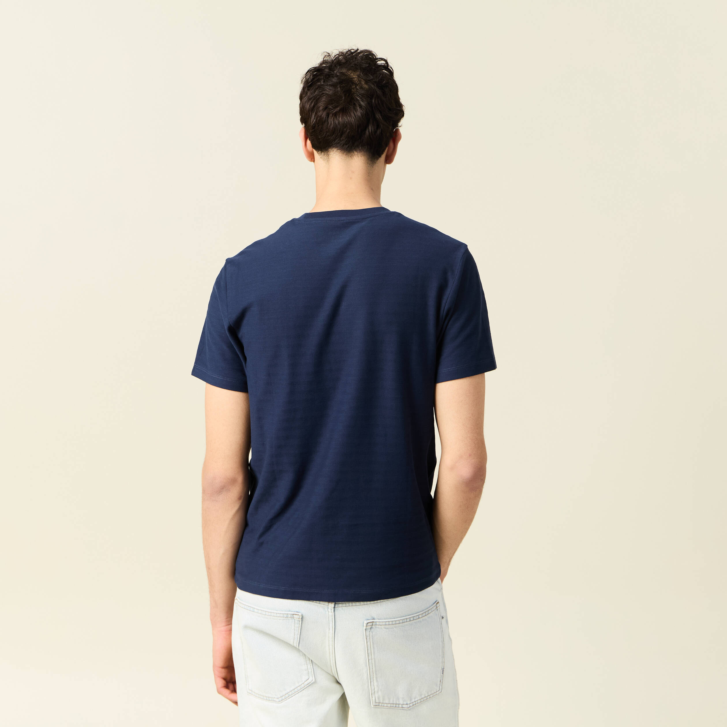t shirt manches courtes bleu marine homme T-shirt manches courtes bleu marine homme
