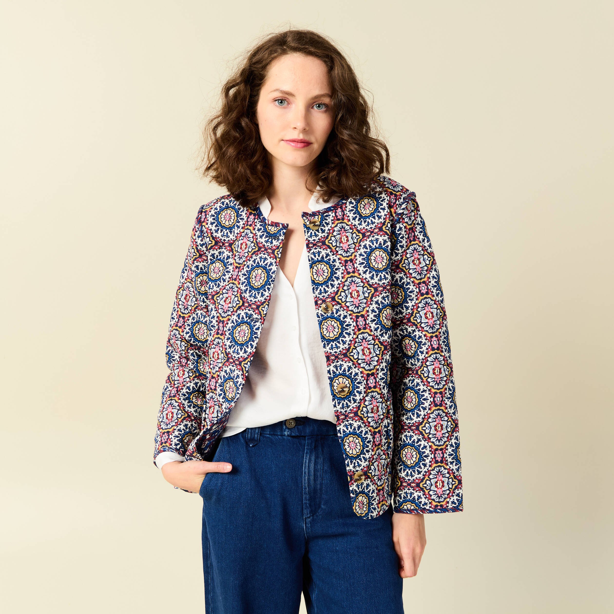 veste eco responsable bleu marine femme Veste éco-responsable bleu marine femme