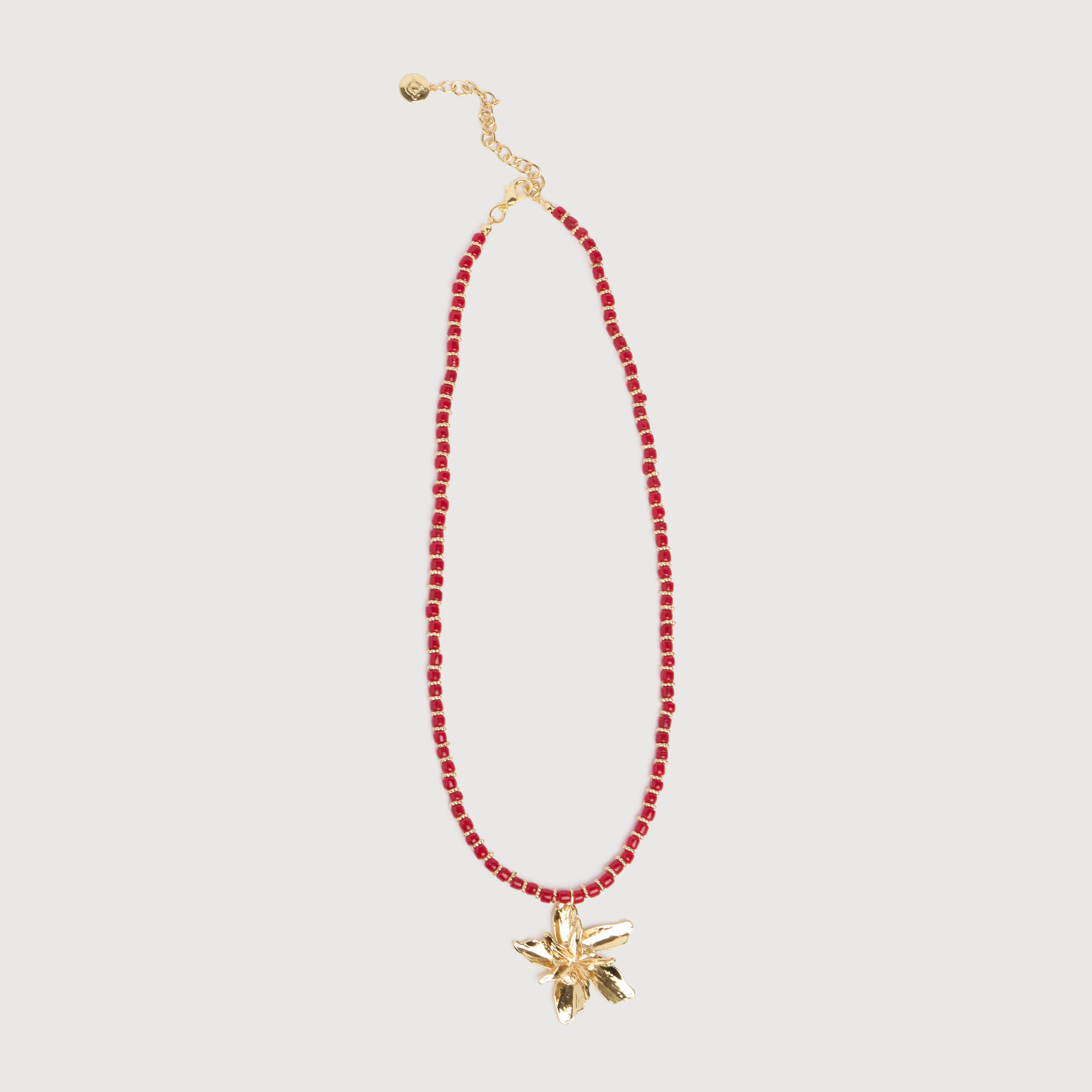 Collier orange fonc&eacute; femme