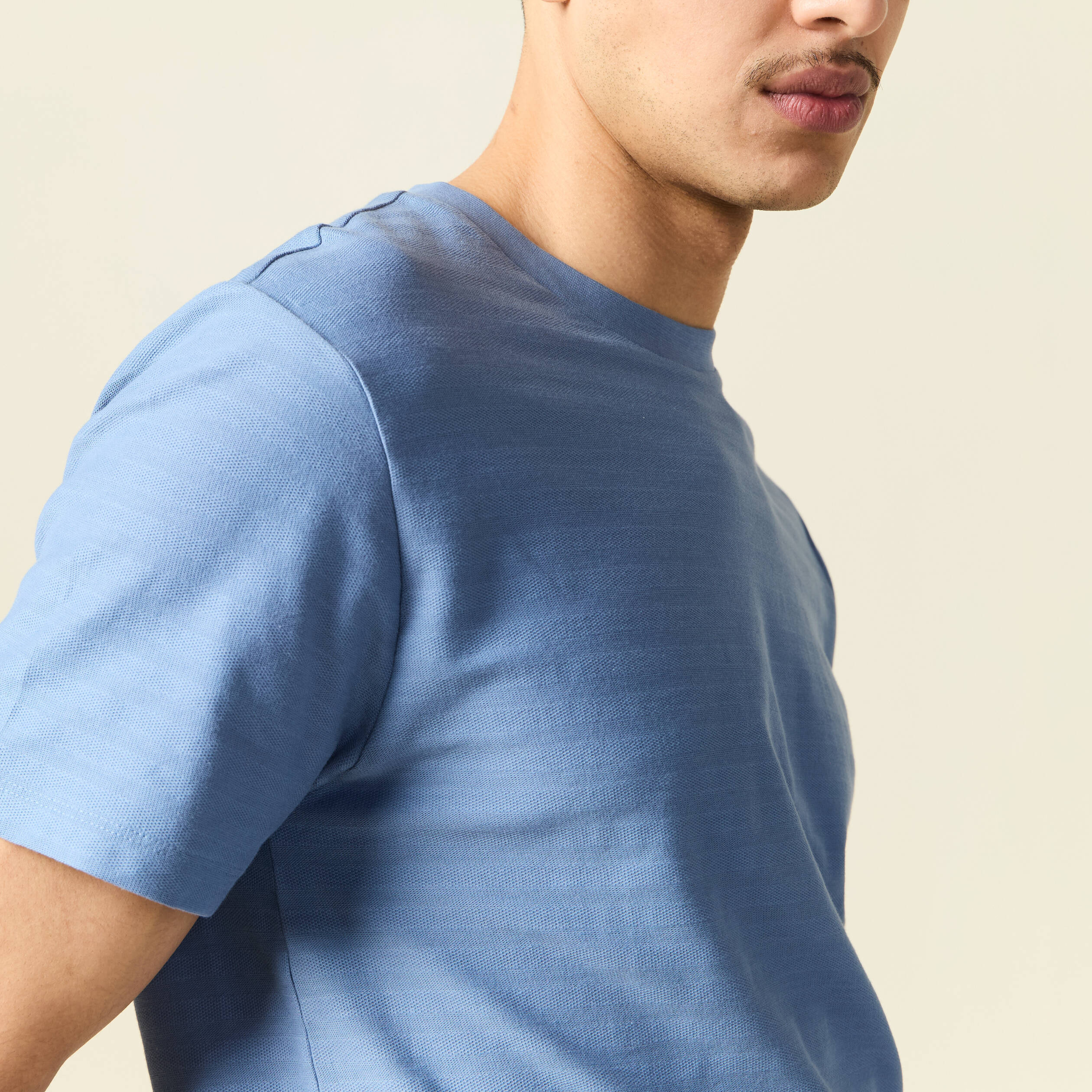 t shirt manches courtes bleu gris homme T-shirt manches courtes bleu gris homme