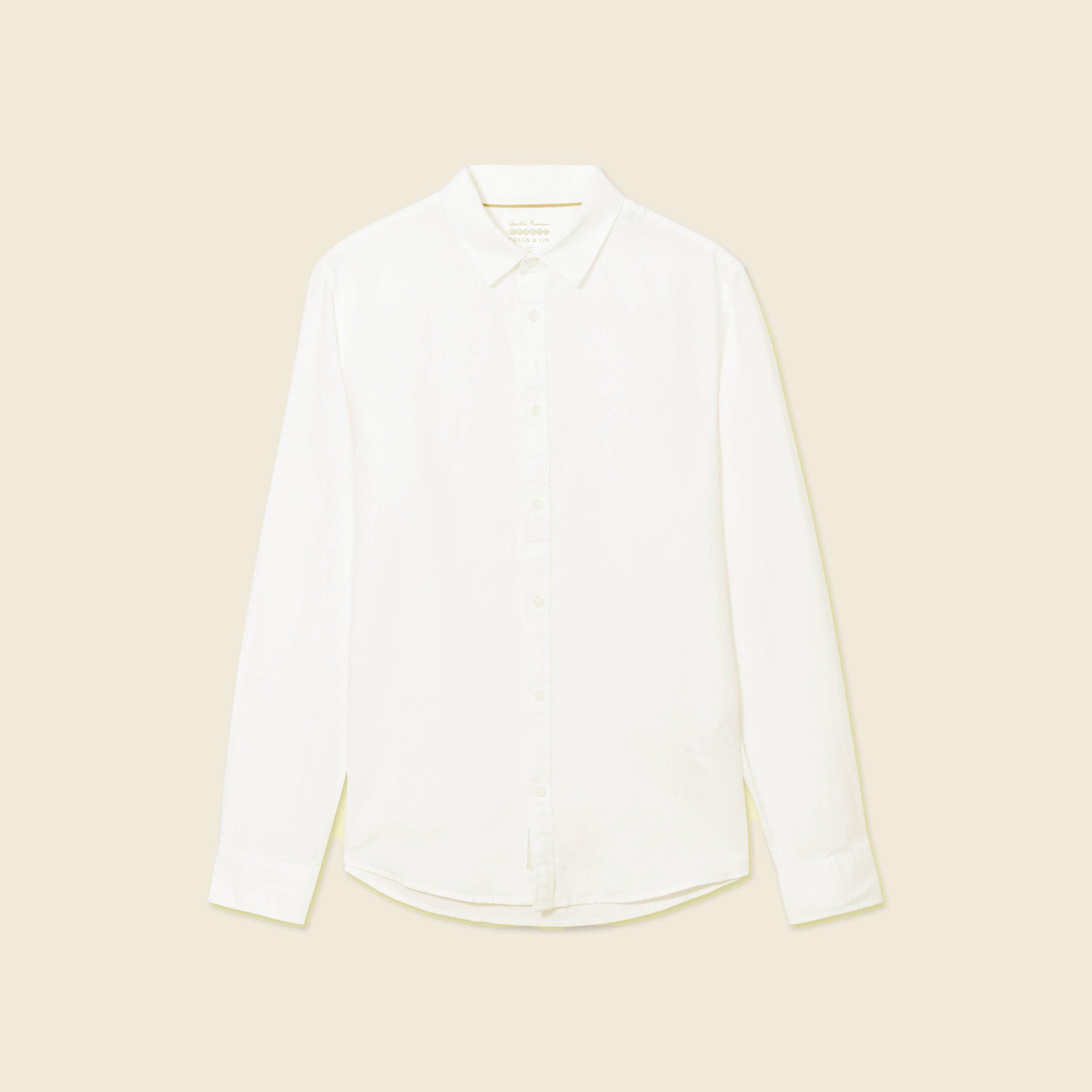 chemise manches longues blanc homme Chemise manches longues blanc homme