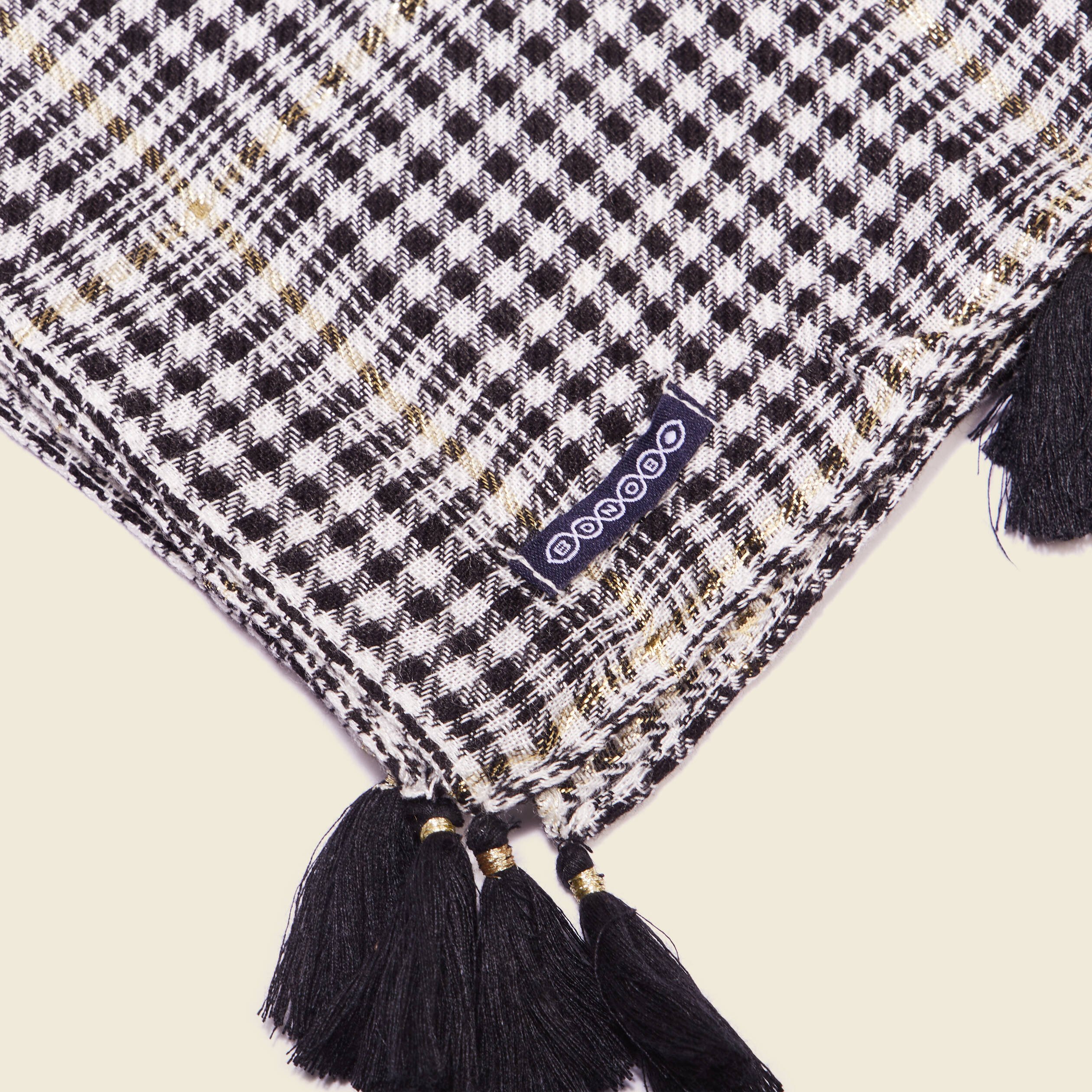foulard a pampilles noir femme Foulard à pampilles noir femme