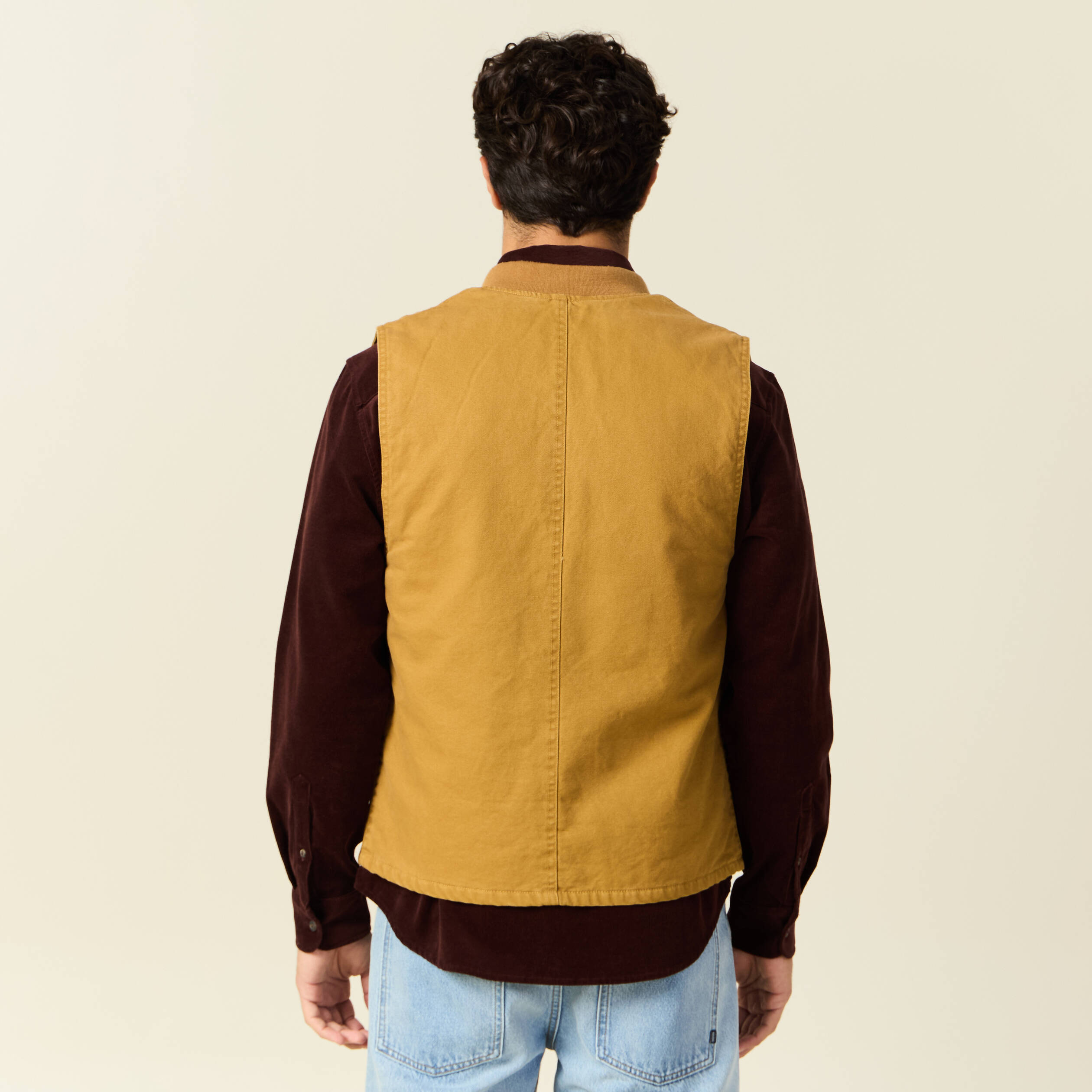 blouson sans manches col teddy camel homme Blouson sans manches col teddy camel homme