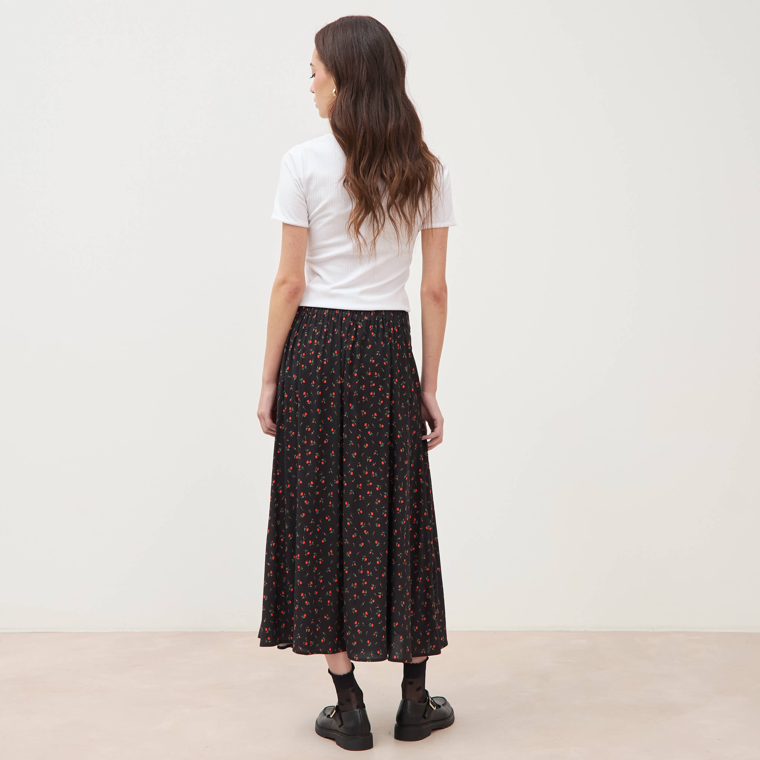 Jupe longue noir femme