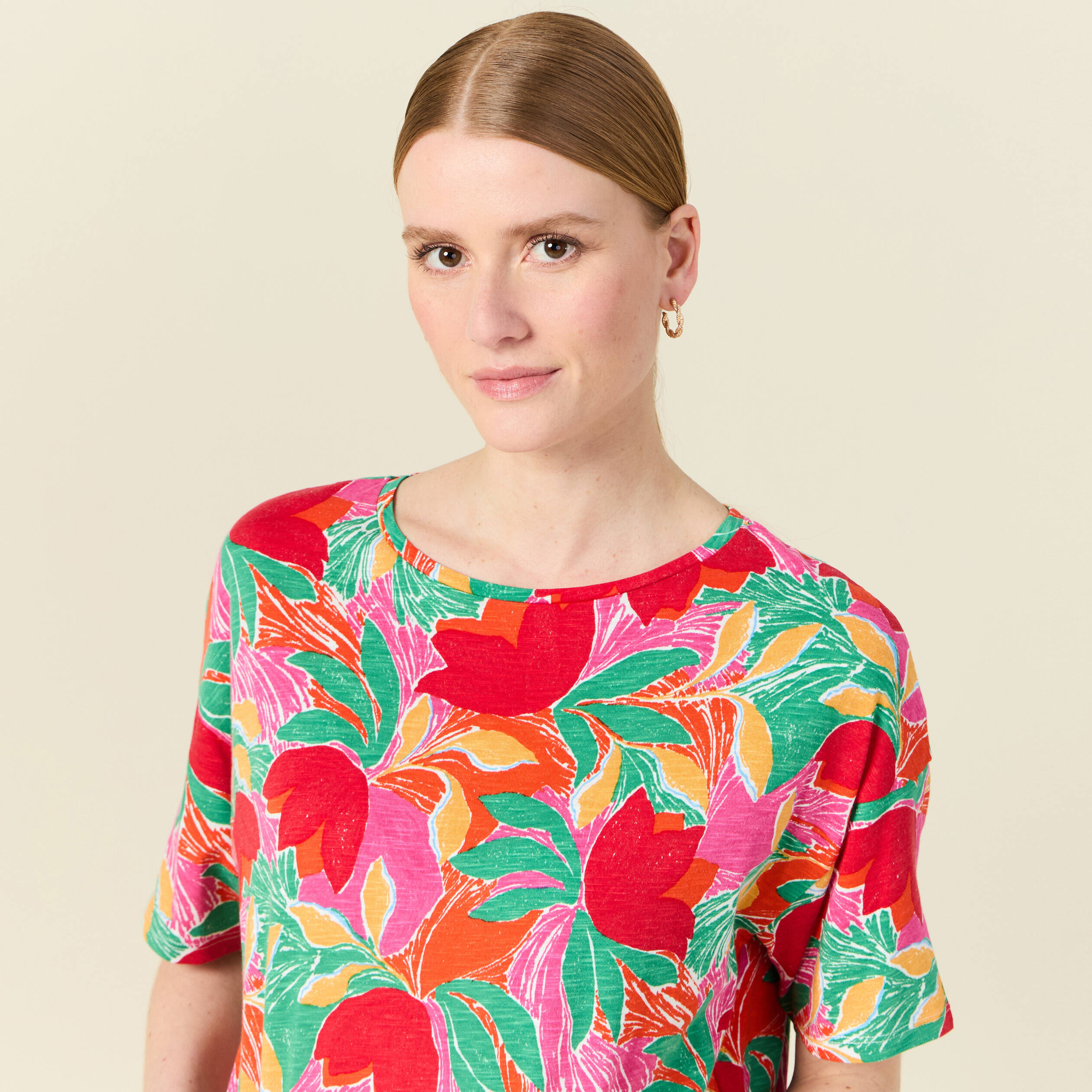 t shirt manches courtes multicolore femme T-shirt manches courtes multicolore femme