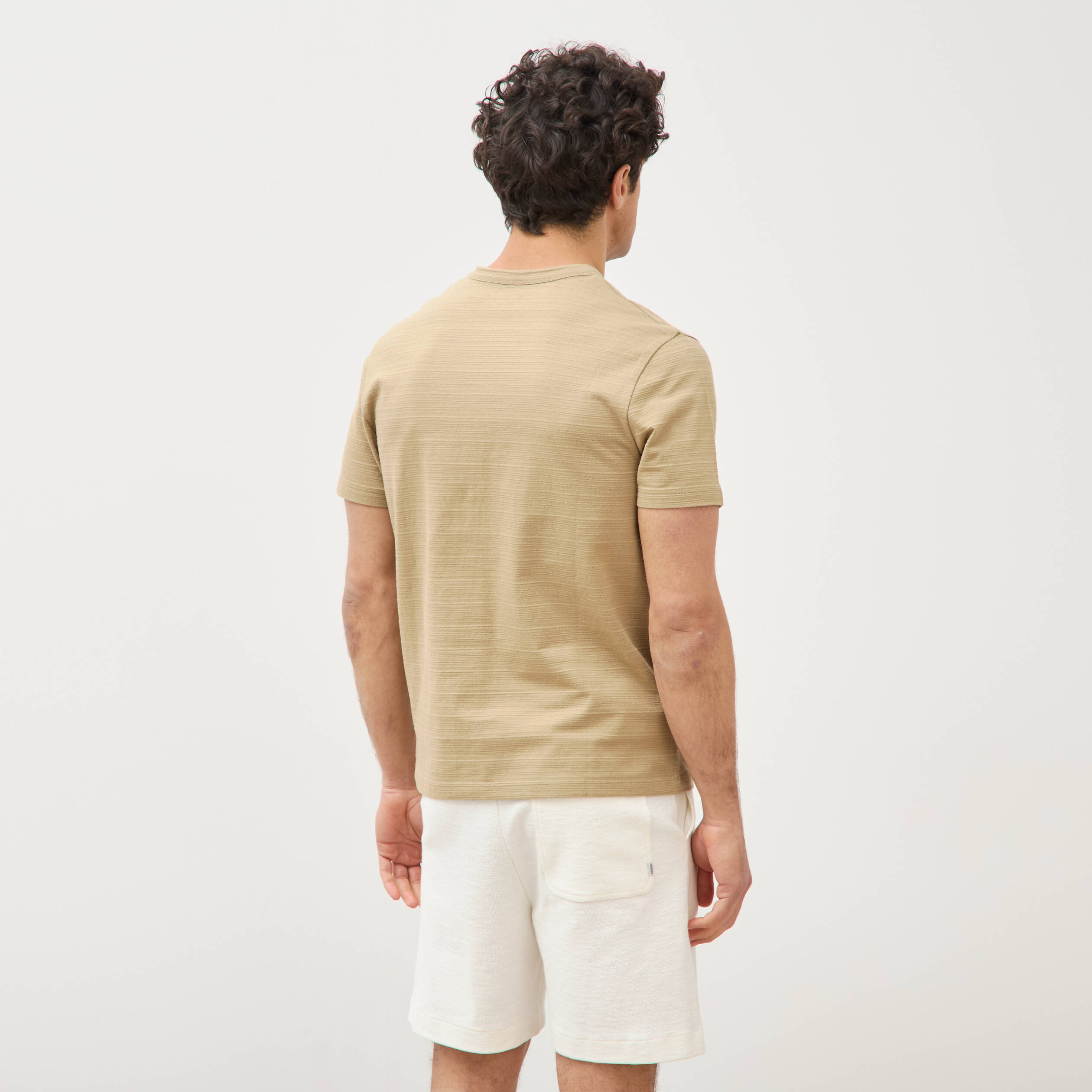 T-shirt manches courtes beige fonce homme