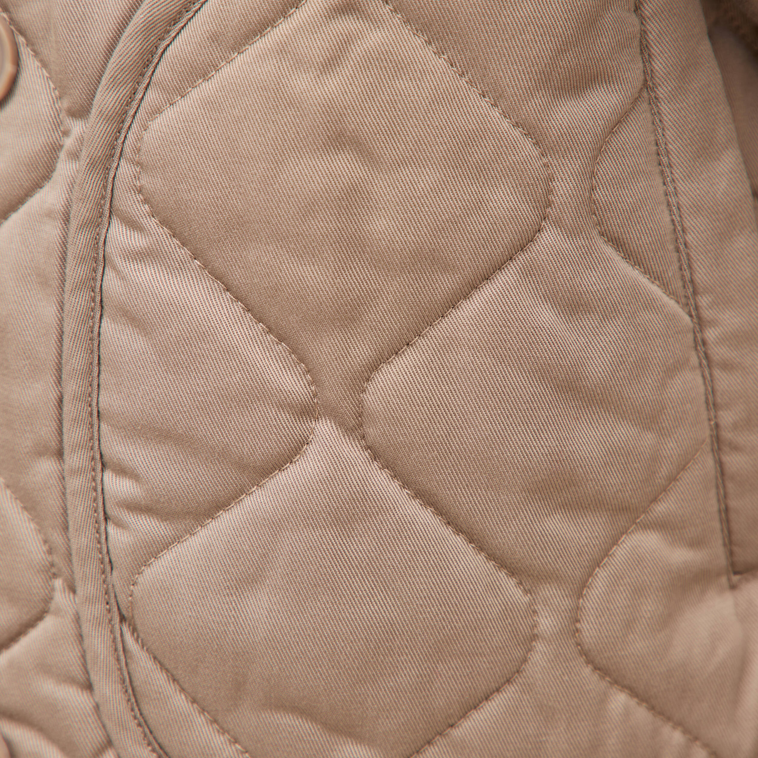 Veste oversize manches longues doubl&eacute;e taupe femme
