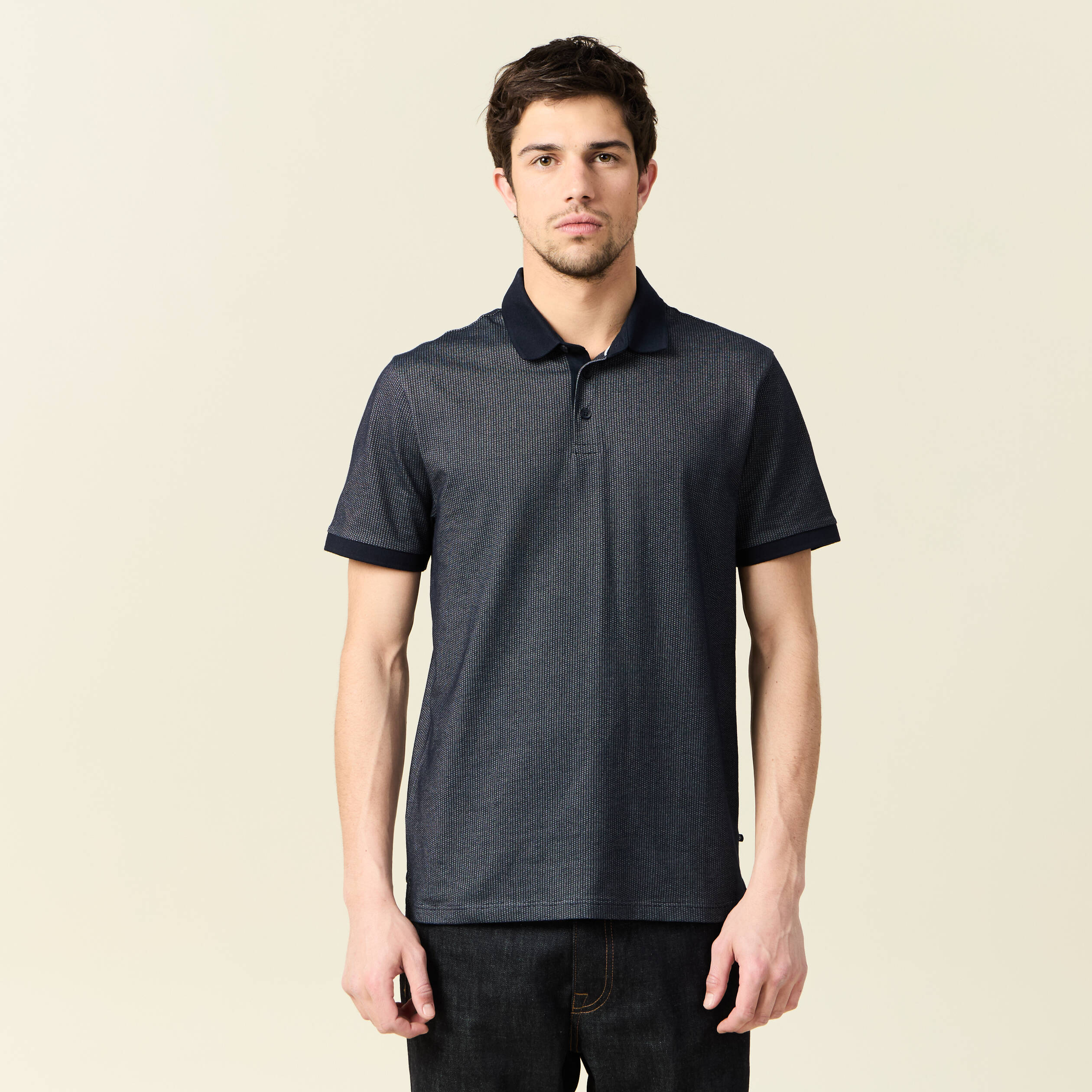 polo manches courtes bleu marine homme Polo manches courtes bleu marine homme
