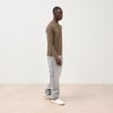 T-shirt manches longues taupe homme
