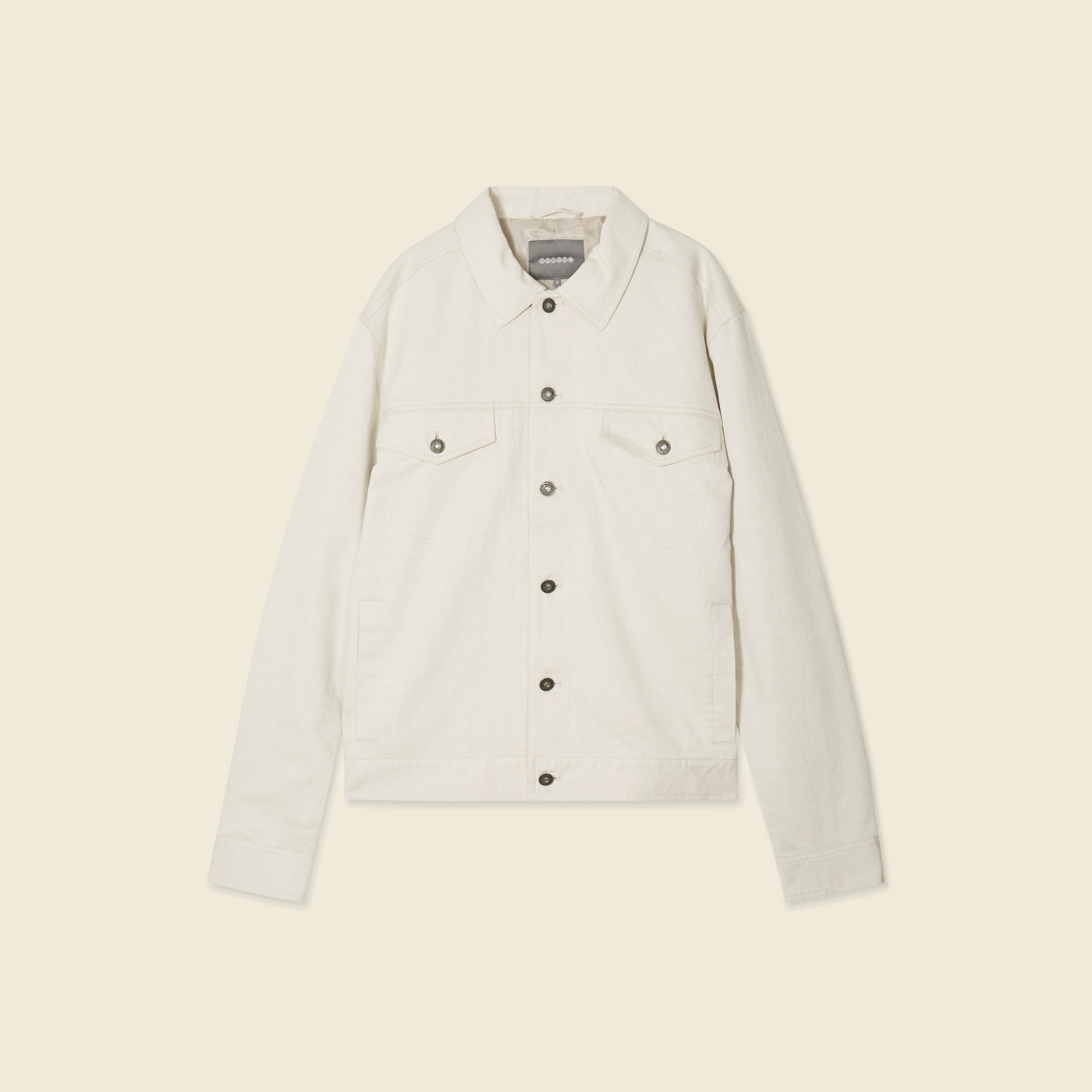 Veste boutonn&eacute;e sable homme