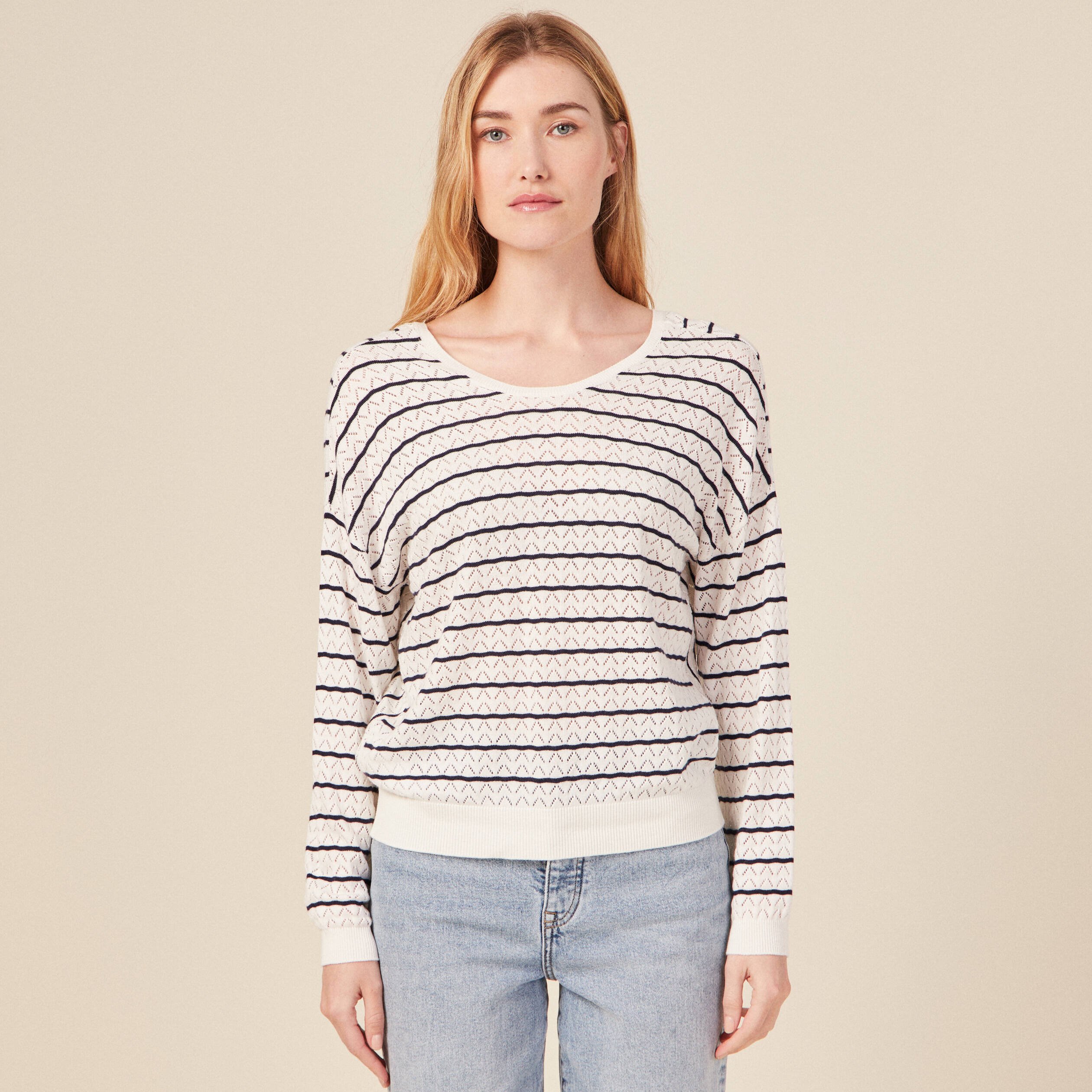 pull manches longues ecru femme Pull manches longues ecru femme