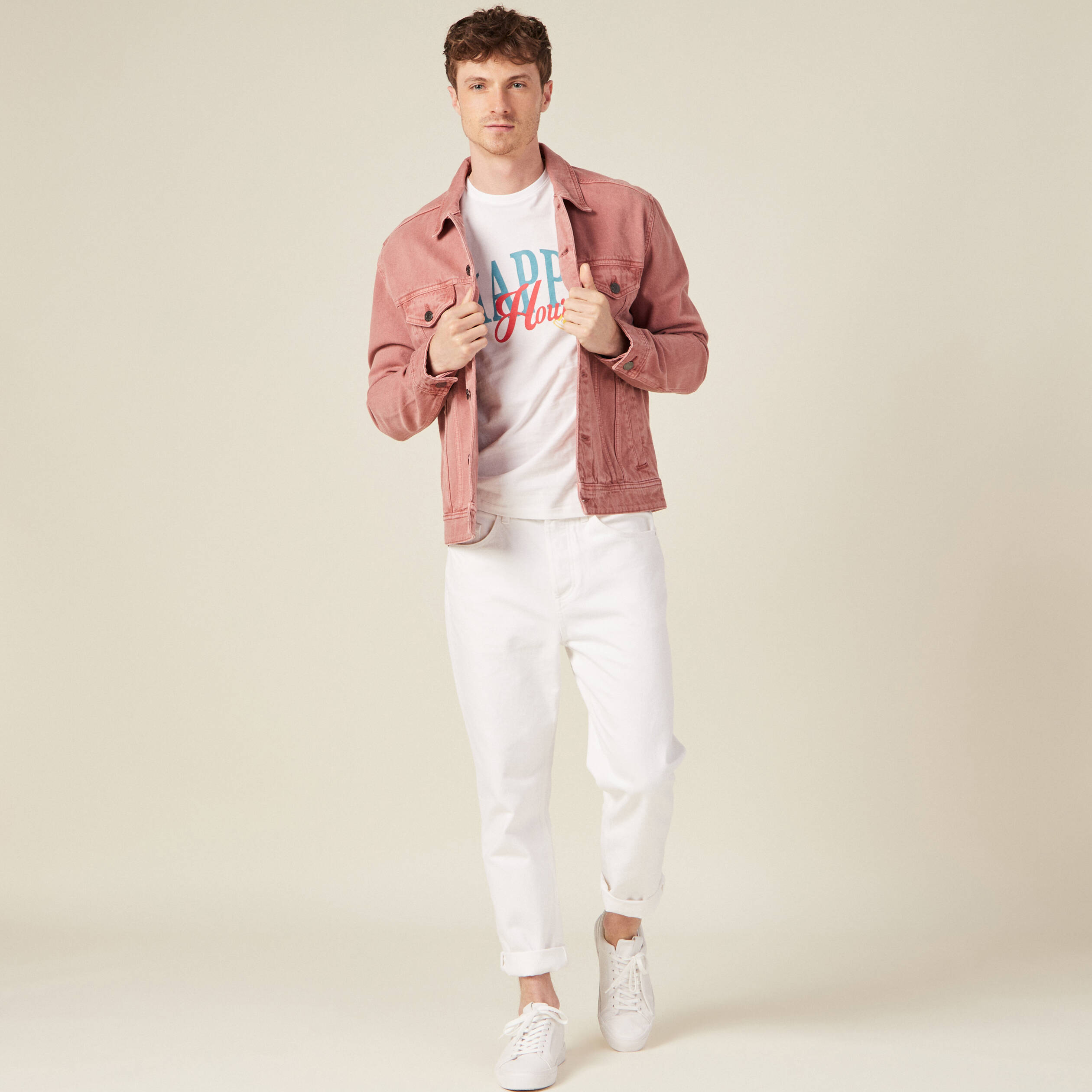 t shirt manches courtes ecru homme T-shirt manches courtes ecru homme