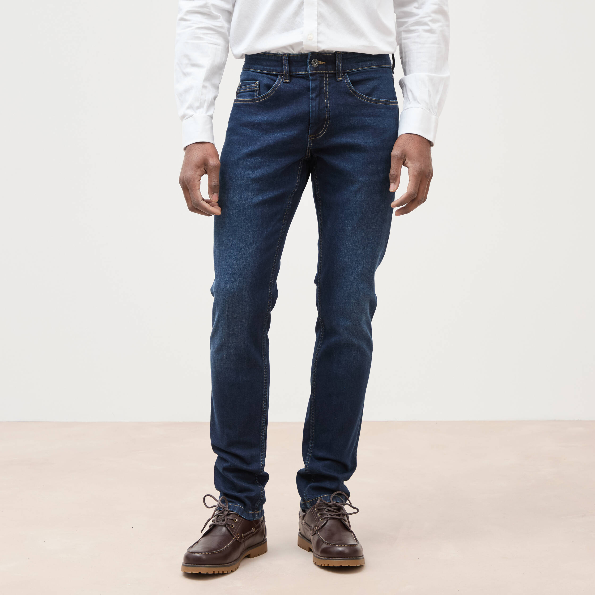 Jeans slim denim brut homme