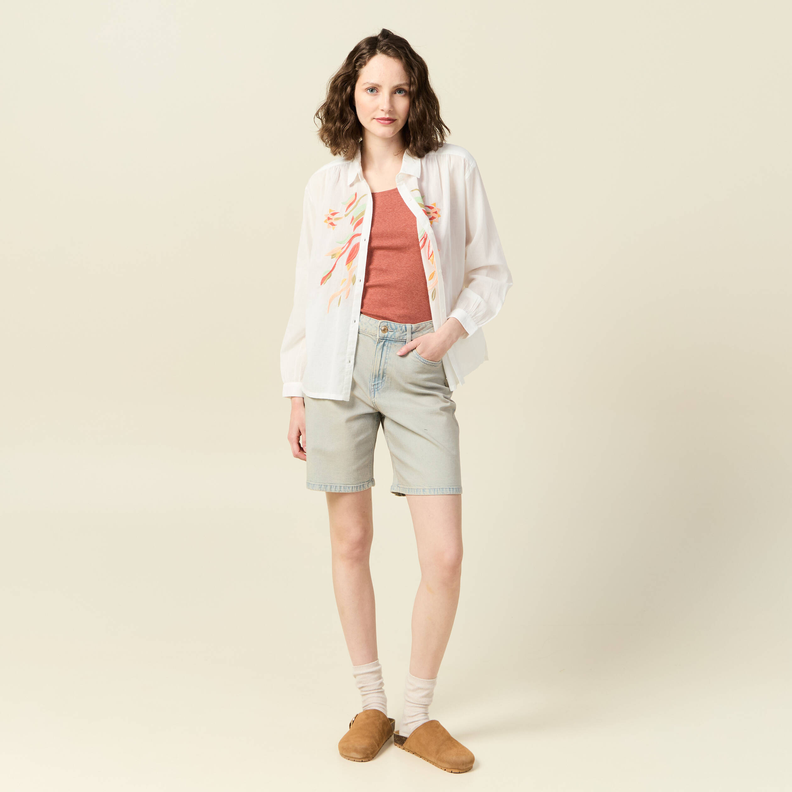 debardeur femme uni col arrondi instinct orange femme Débardeur femme uni col arrondi Instinct orange femme