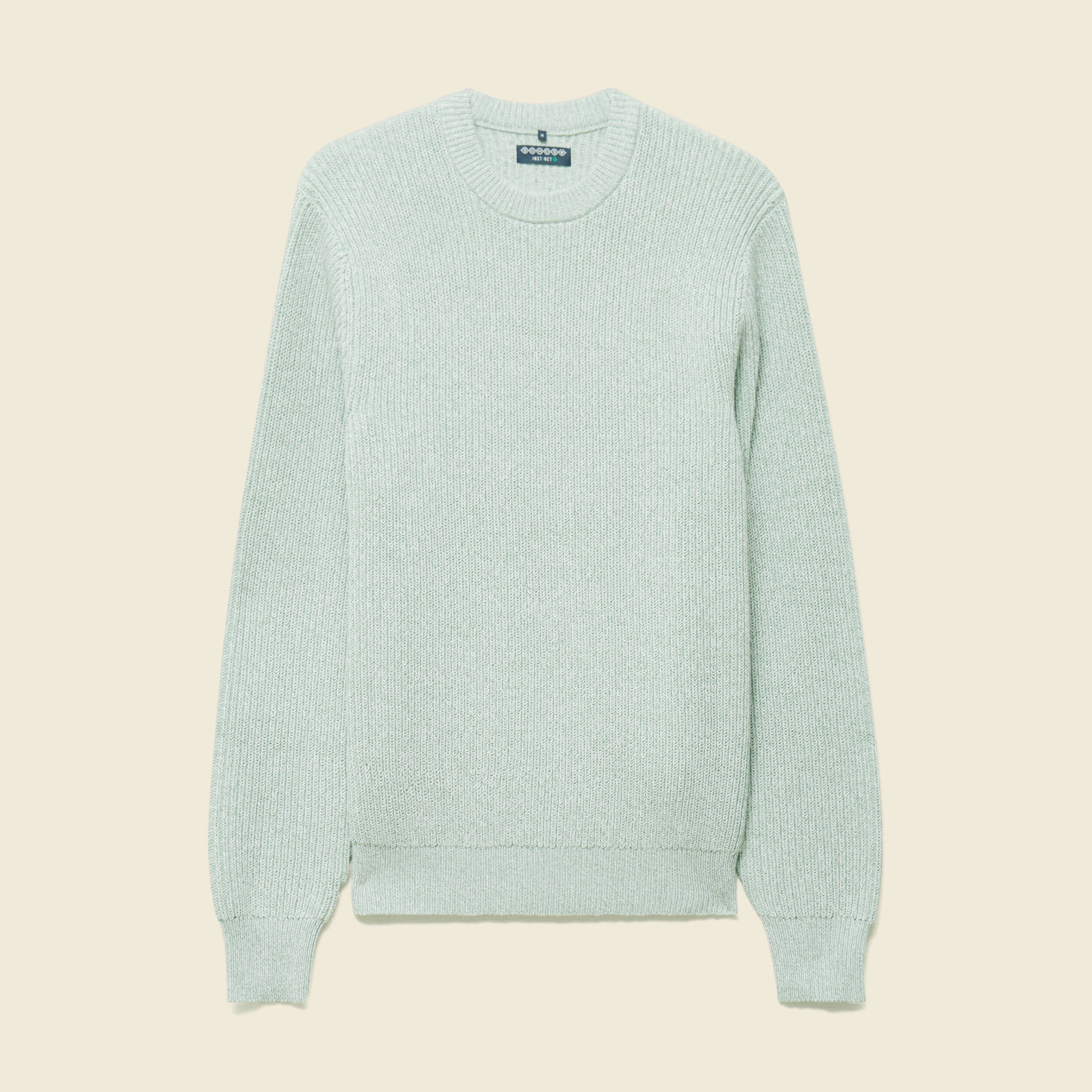 Pull manches longues vert pastel homme