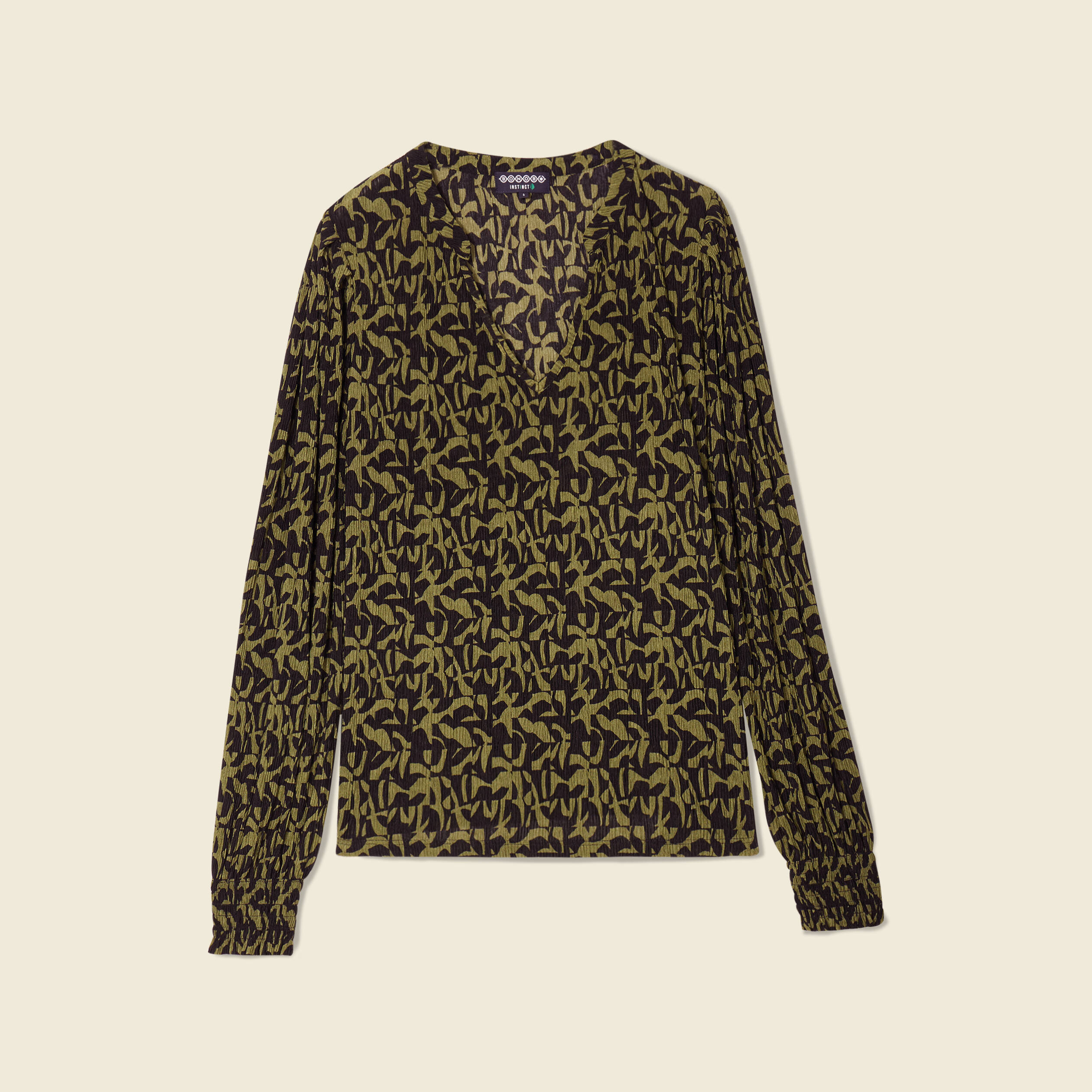 T-shirt éco-responsable vert kaki femme