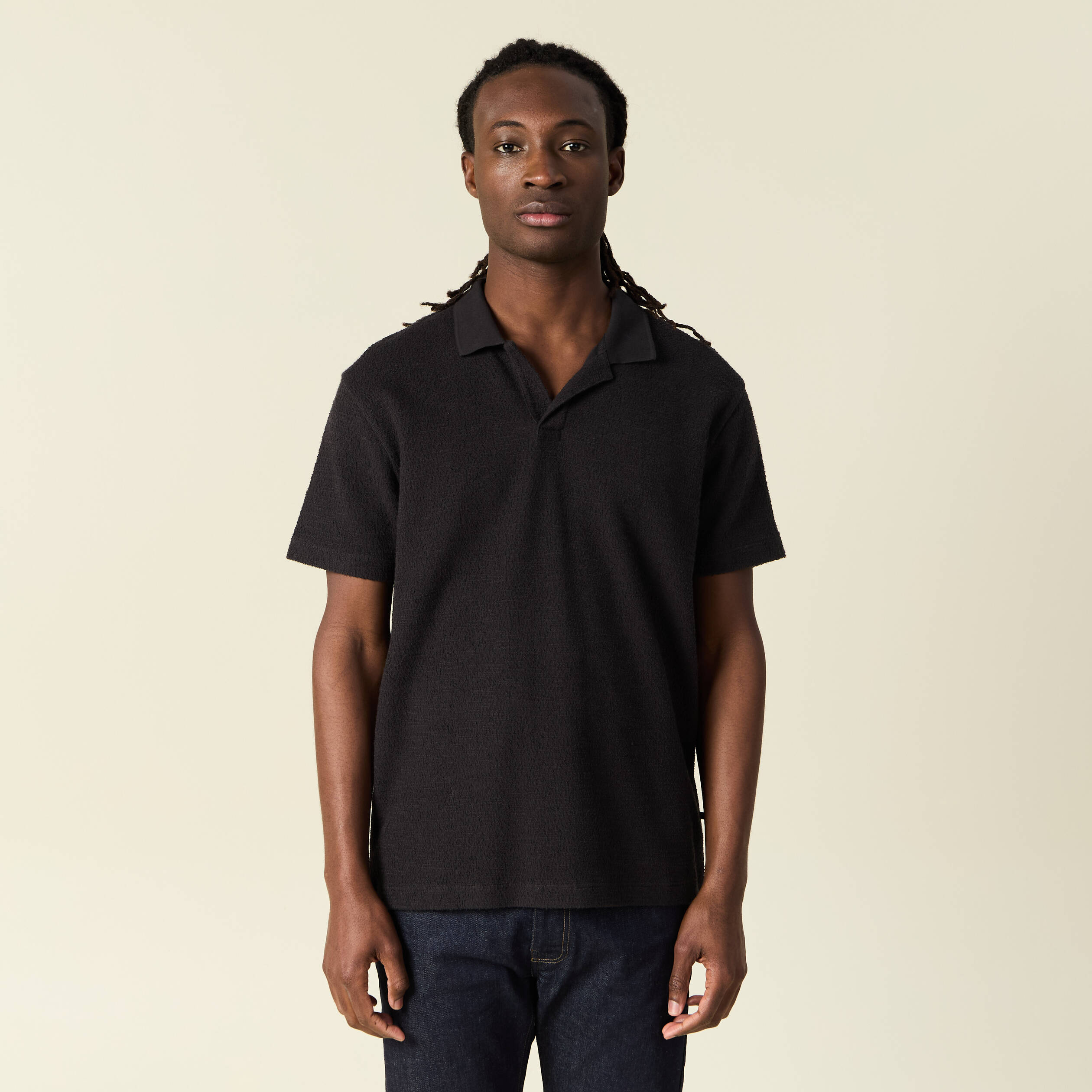 Polo manches courtes noir homme