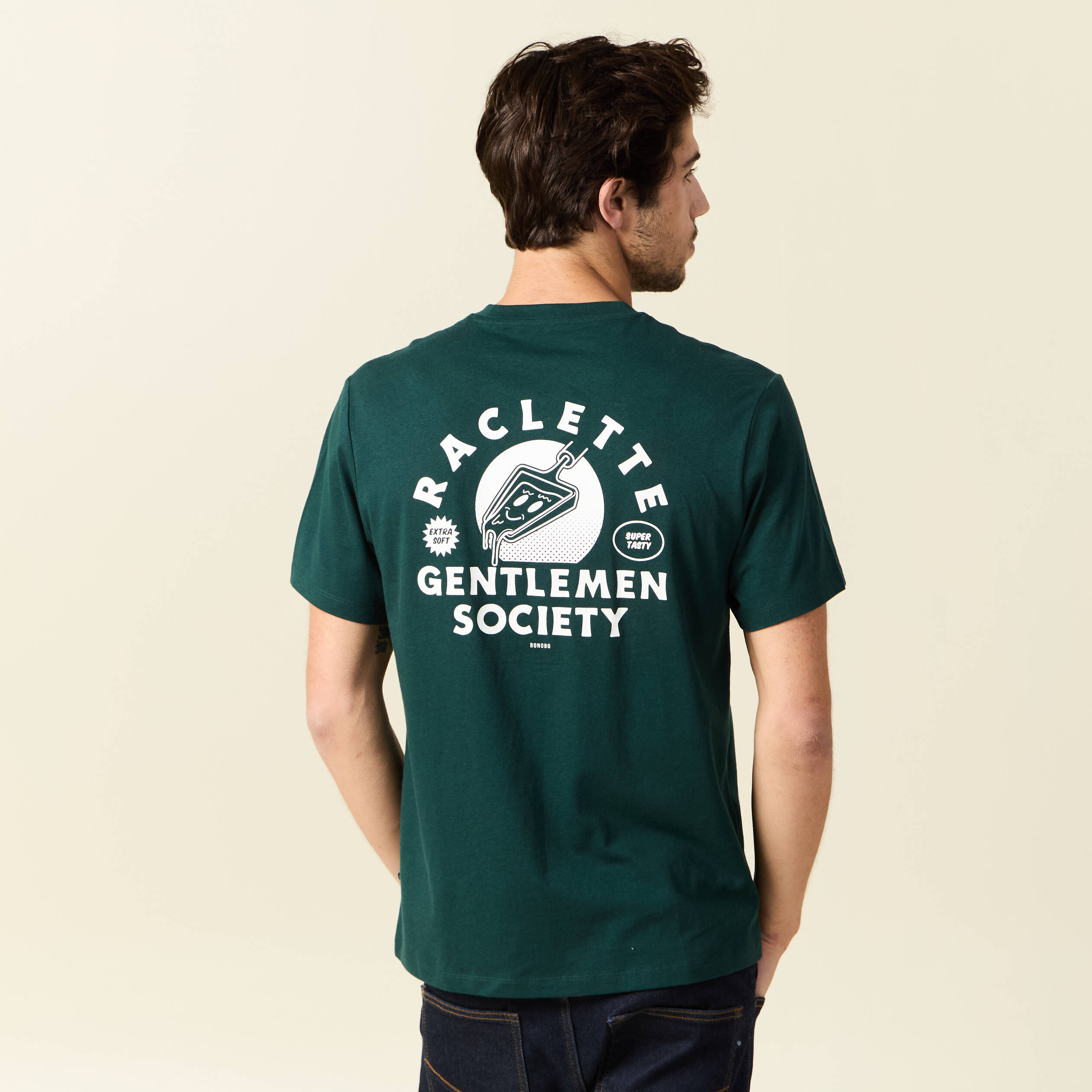 T-shirt manches courtes vert fonc&eacute; homme