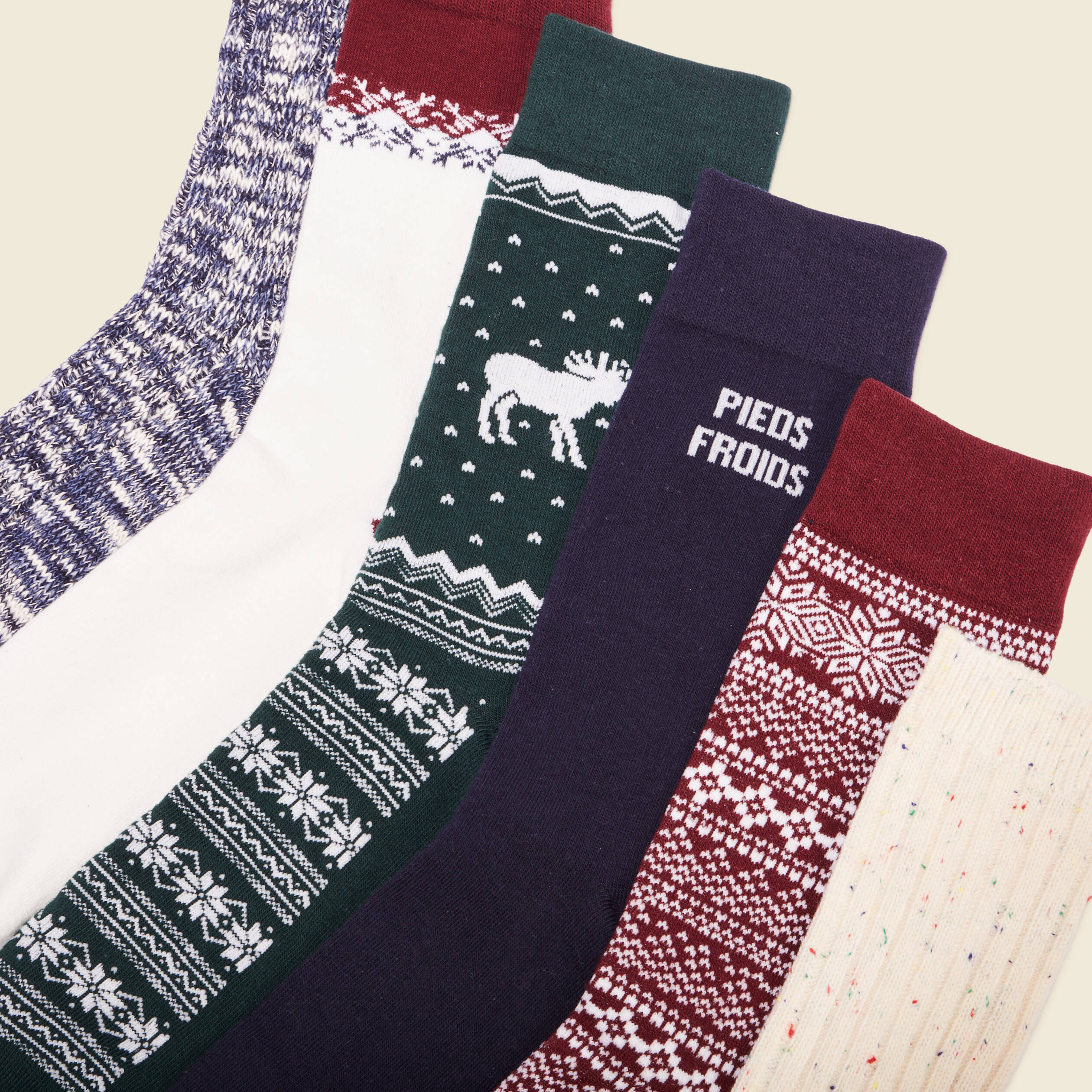 lot 6 paires chaussettes multicolore homme Lot 6 paires chaussettes multicolore homme