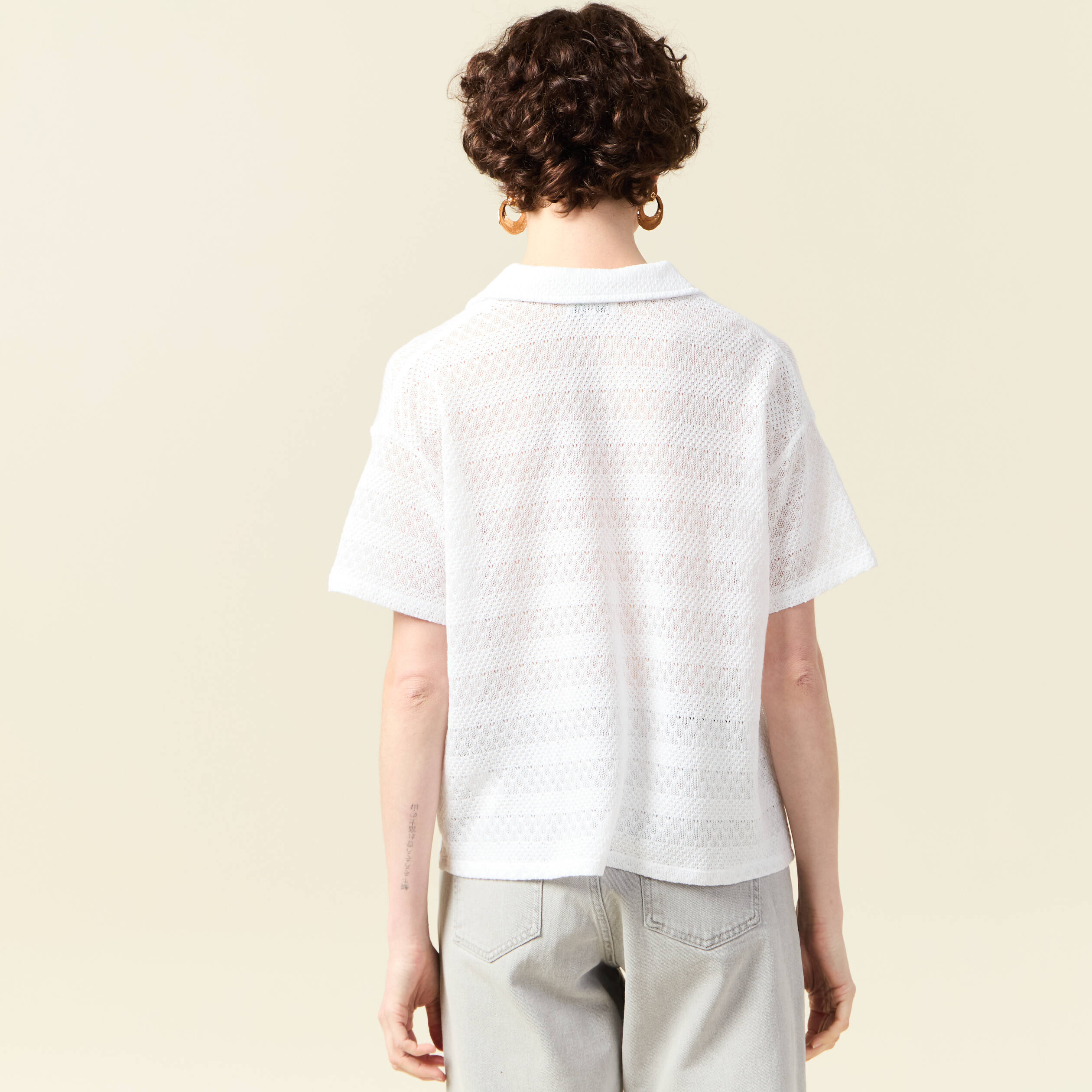 t shirt manches courtes blanc femme T-shirt manches courtes blanc femme