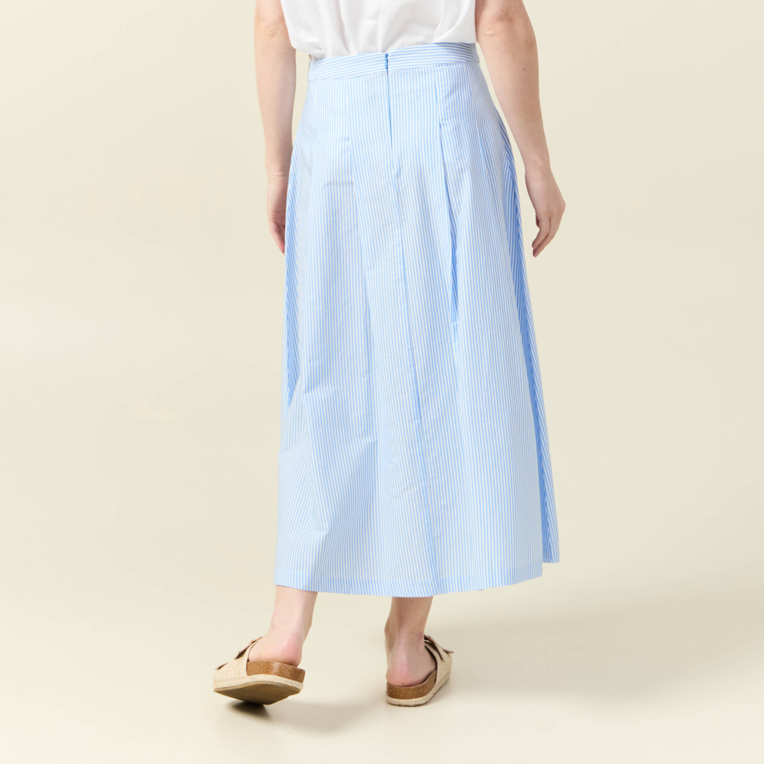 jupe en coton taille standard bleu femme Jupe en coton taille standard bleu femme