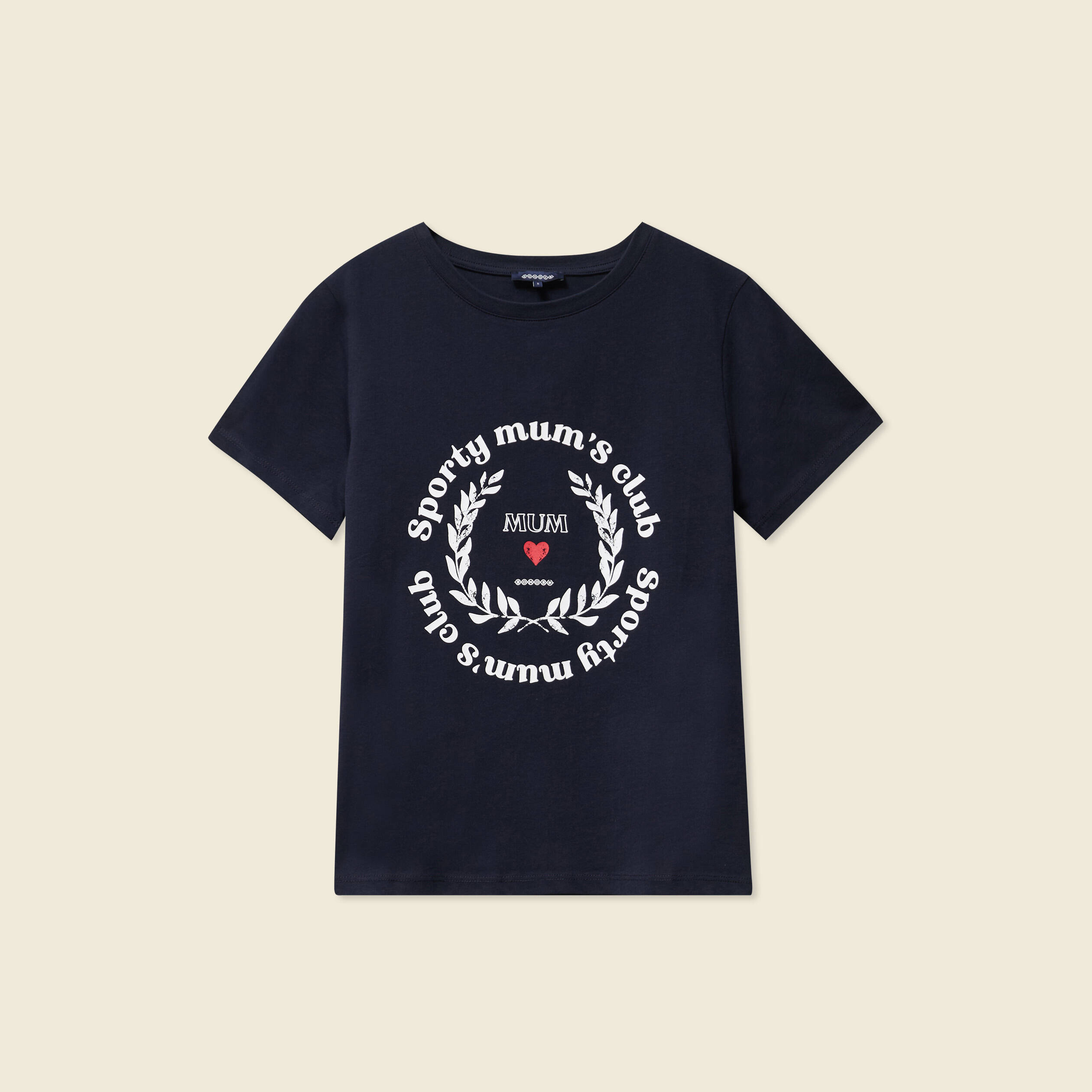 T-shirt manches courtes bleu marine femme