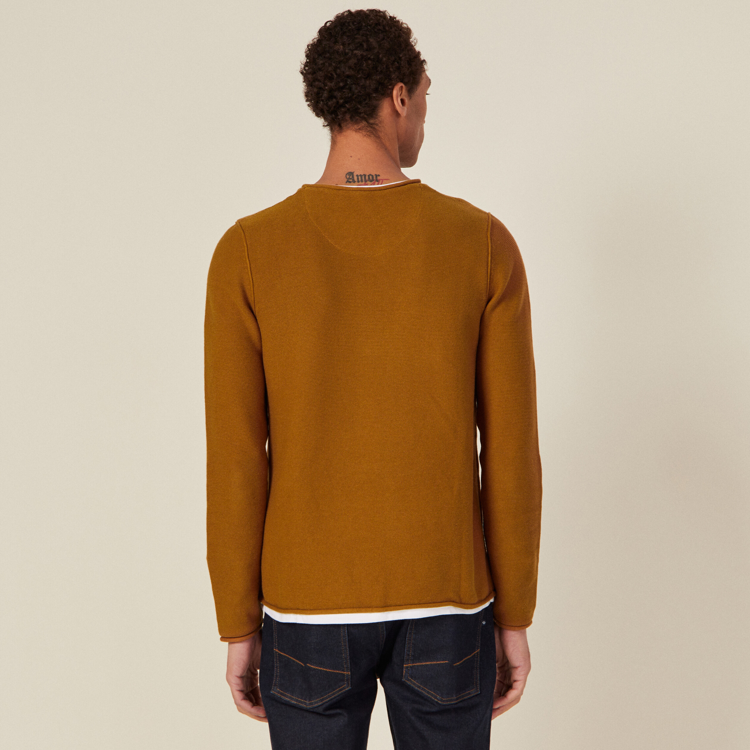pull manches longues marron homme Pull manches longues marron homme