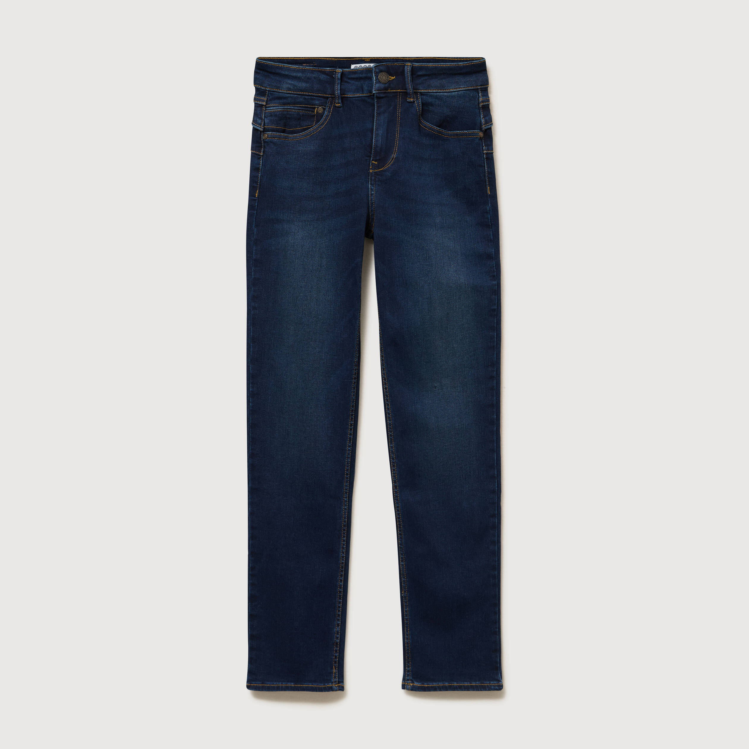 Jeans regular 7/8&egrave;me denim brut femme