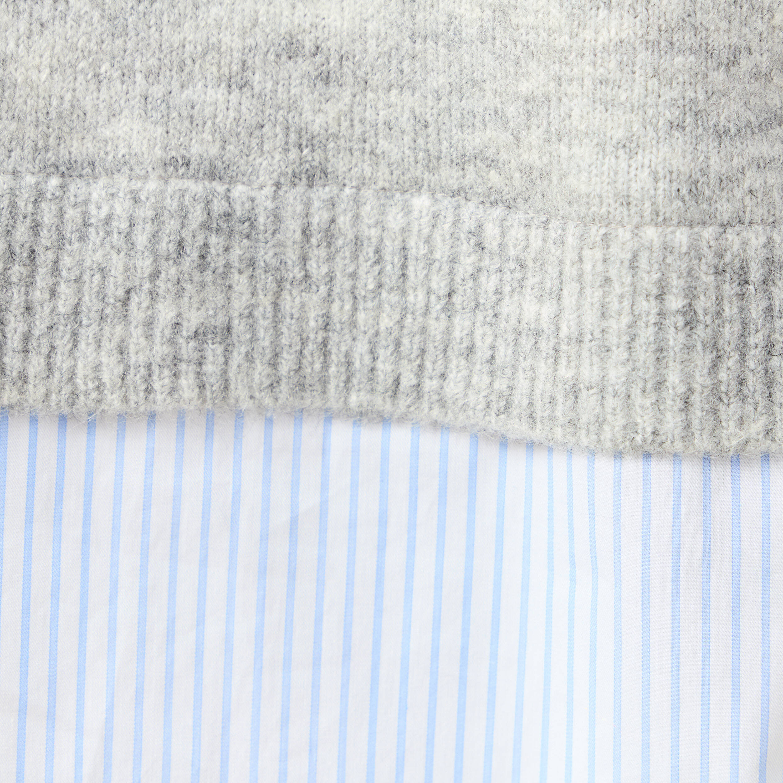 pull 2 en 1 eco responsable gris femme Pull 2-en-1 éco-responsable gris femme