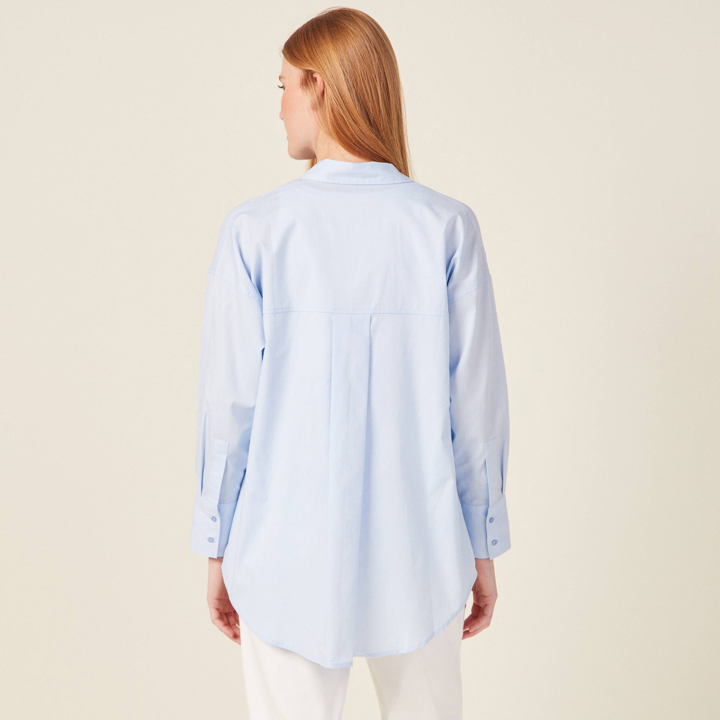 chemise manches longues bleu ciel femme Chemise manches longues bleu ciel femme