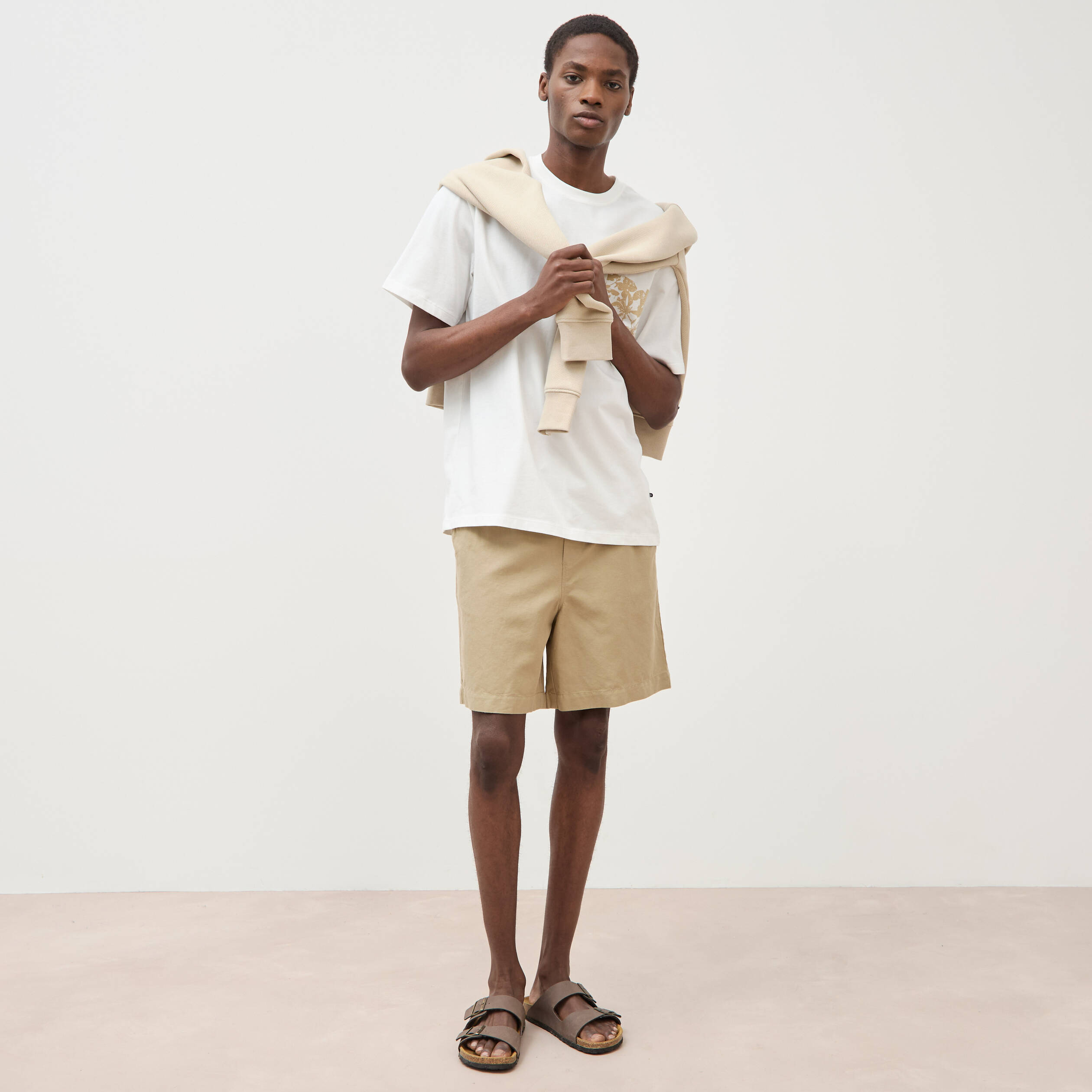 Bermuda vert olive homme