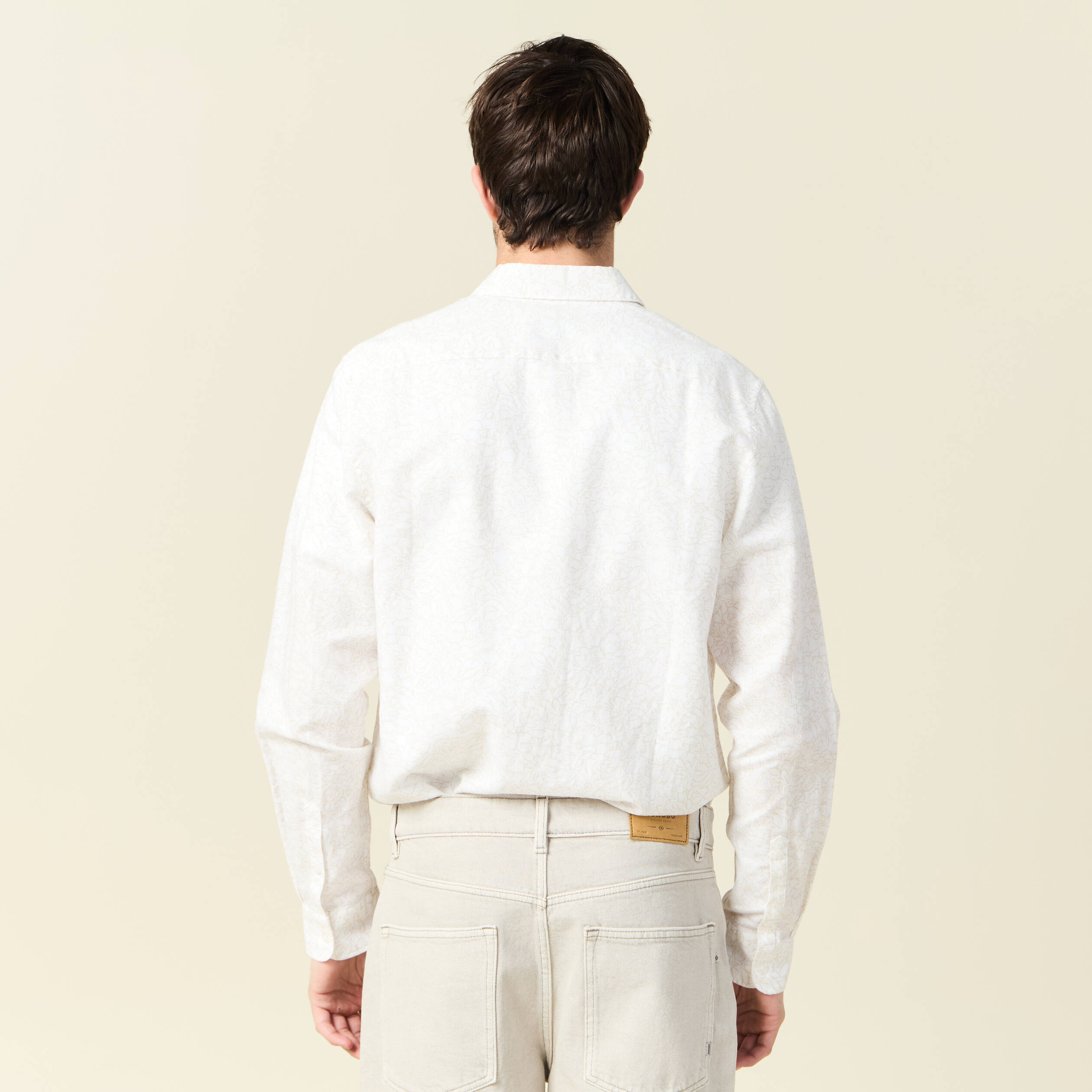Chemise manches longues blanc homme
