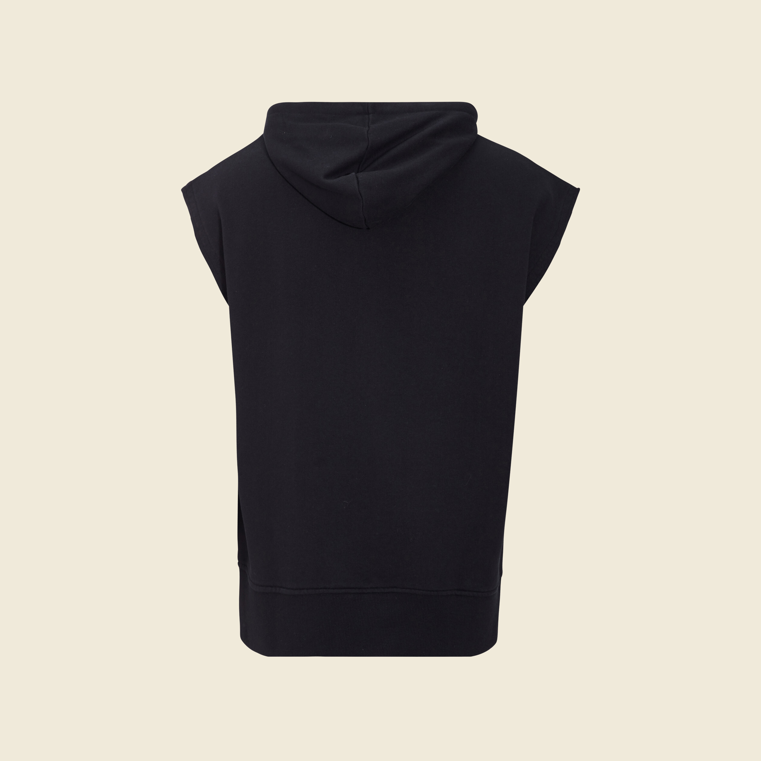 Sweat sans manches capuche noir homme Bonobo
