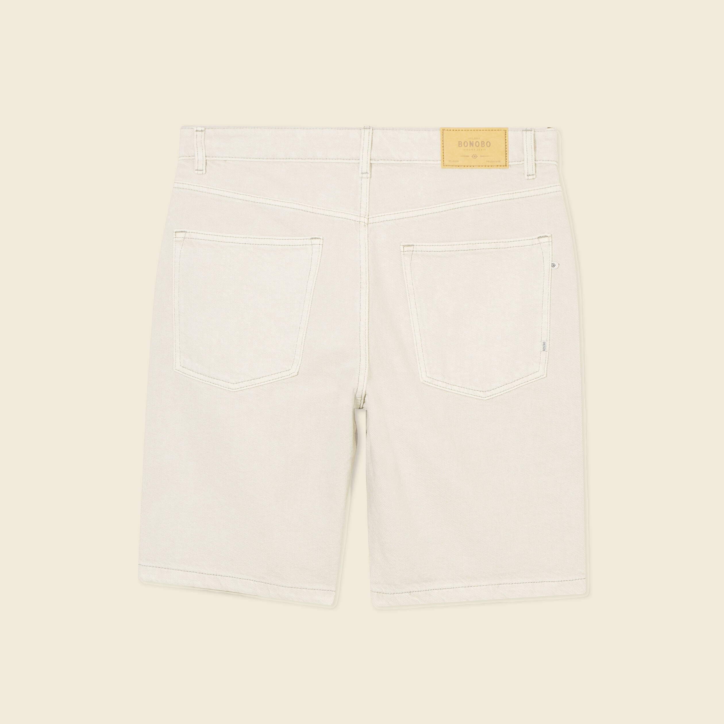 bermuda droit en jean denim snow gris homme Bermuda droit en jean denim snow gris homme