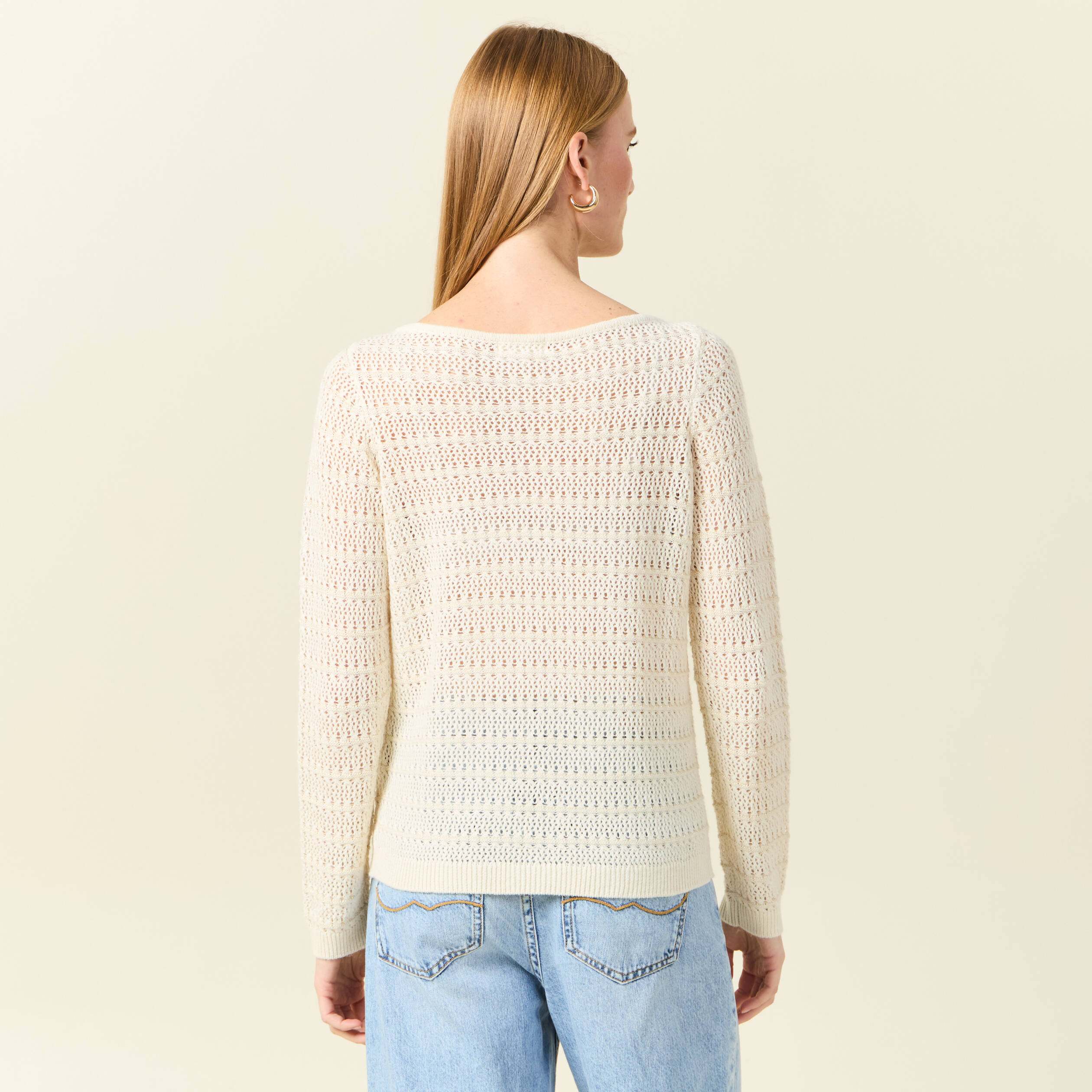 gilet manches longues creme femme Gilet manches longues creme femme