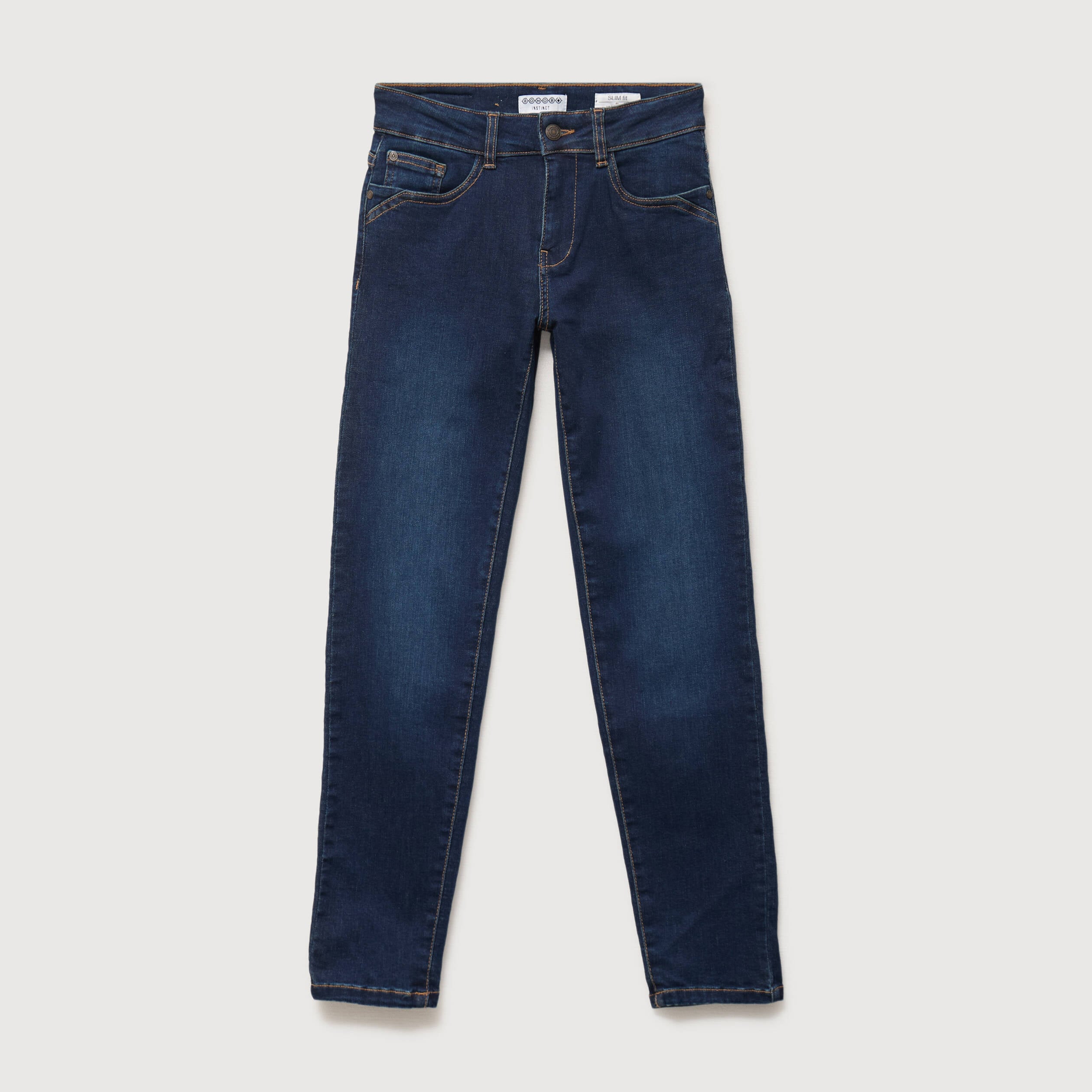 Jeans slim 7/8&egrave;me denim brut femme