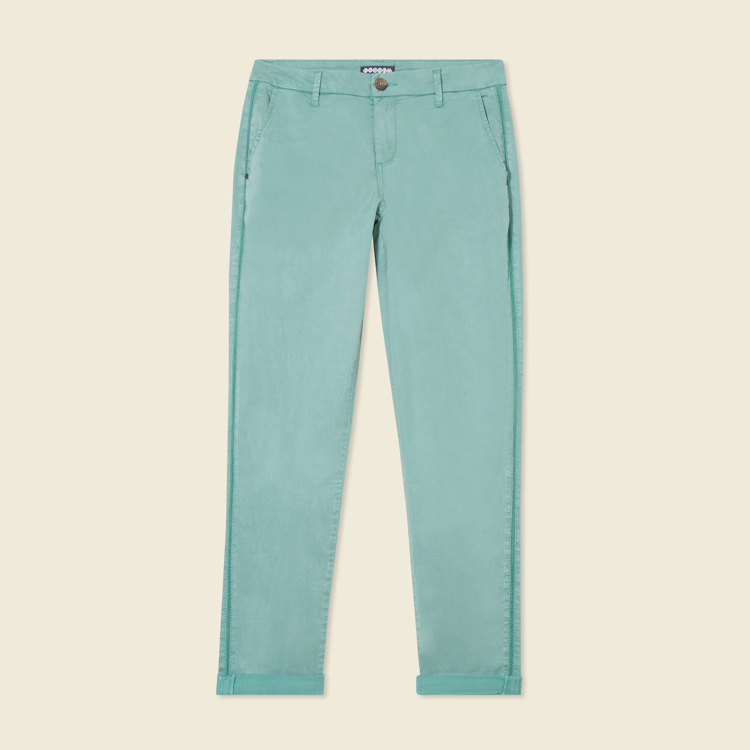 pantalon chino instinct vert fonce femme Pantalon chino Instinct vert foncé femme